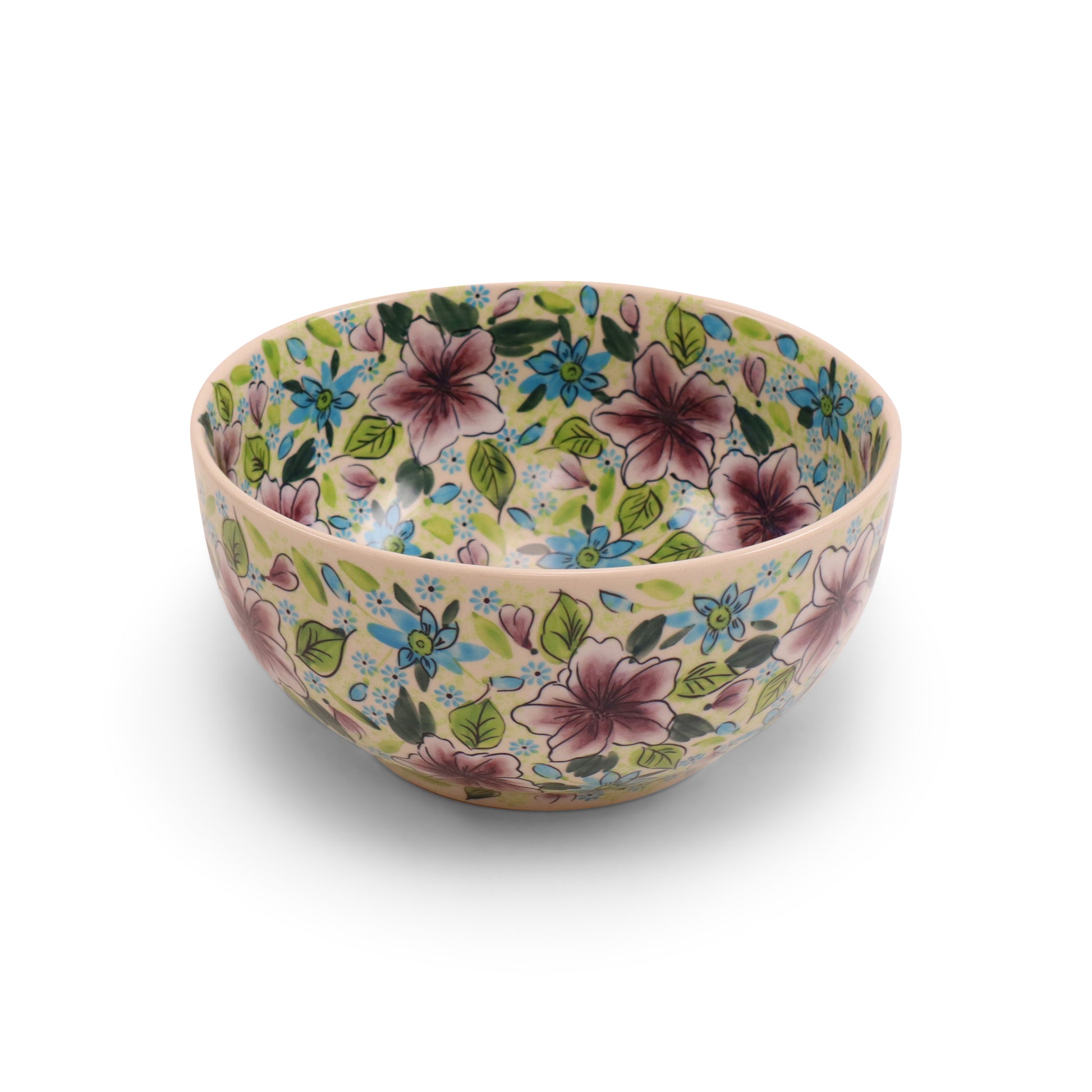 9"x4" Round Bowl.Pattern: Plum Fancy