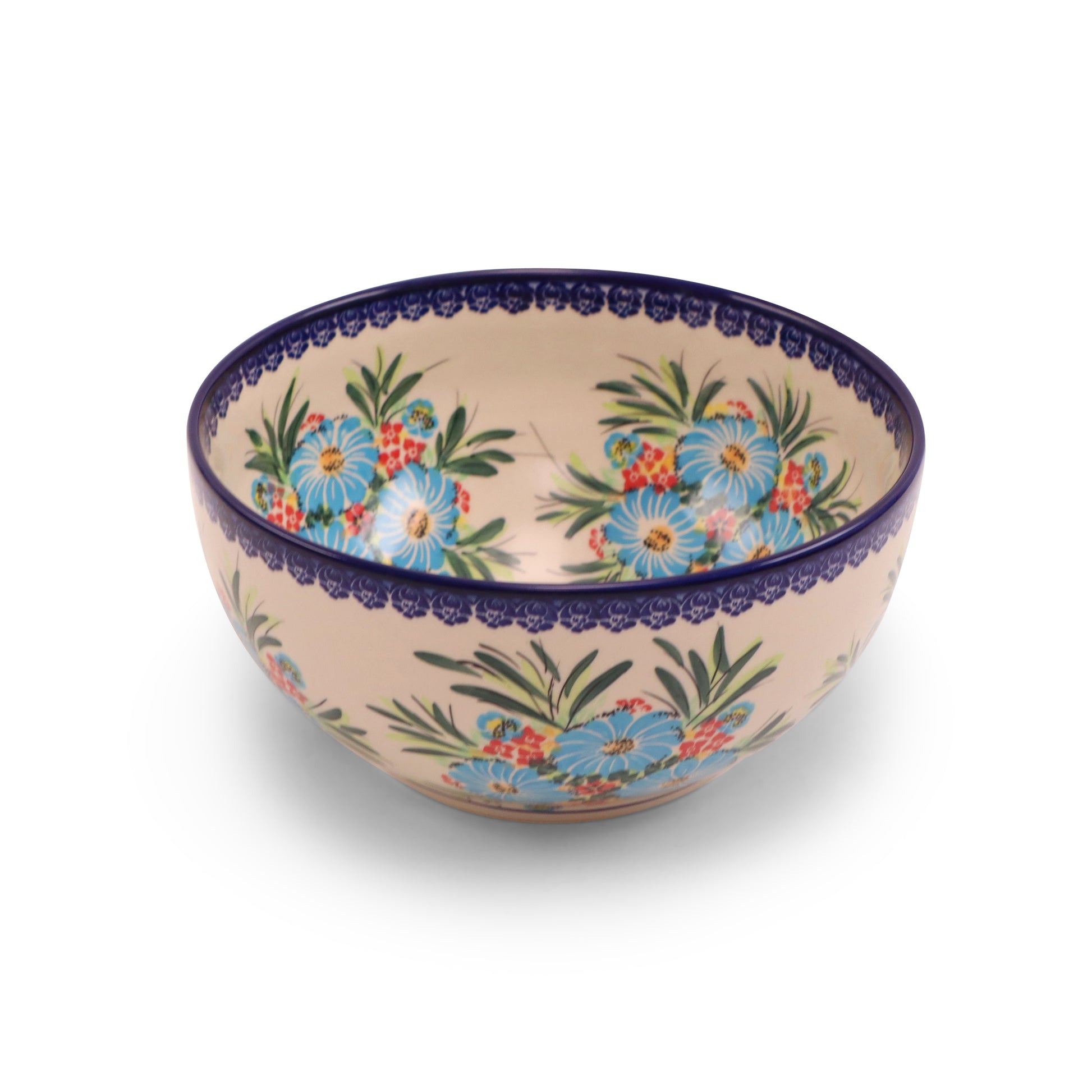 9"x4" Round Bowl.Pattern: Fireworks