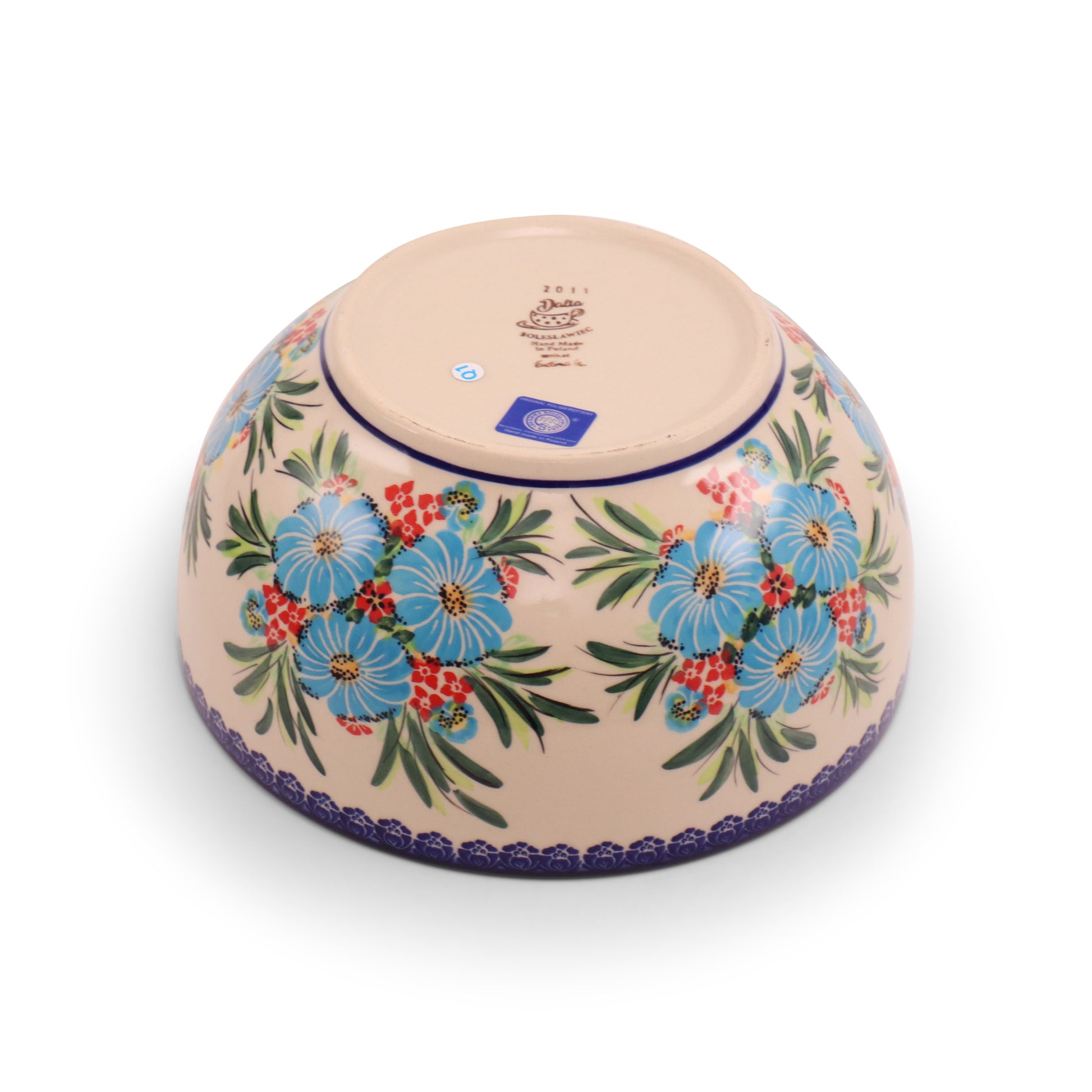 9"x4" Round Bowl.Pattern: Fireworks