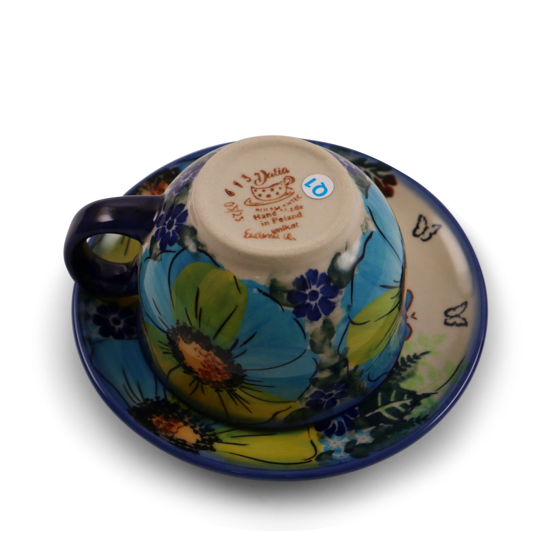 8oz Cup and Saucer.Pattern: Buzzing Blooms