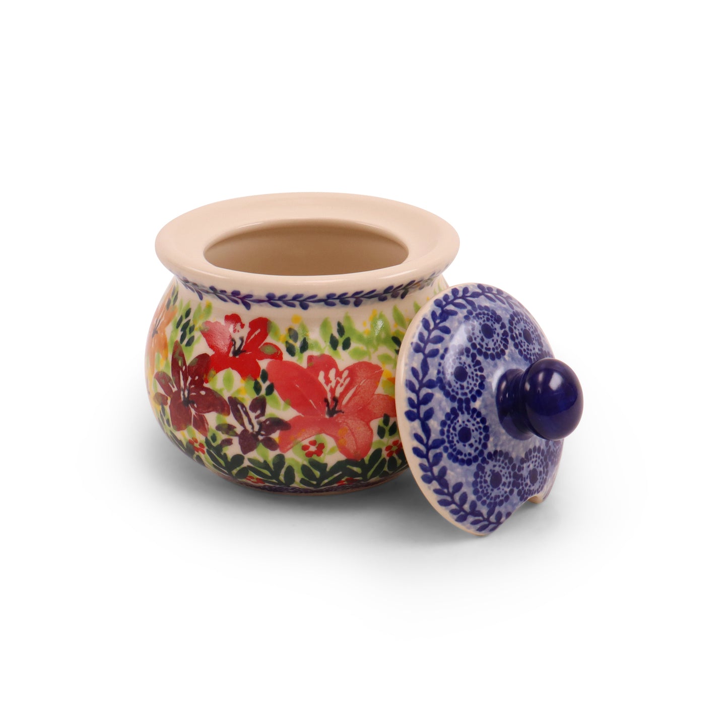 4"x4" Sugar Bowl. Pattern:Splash of Lillies