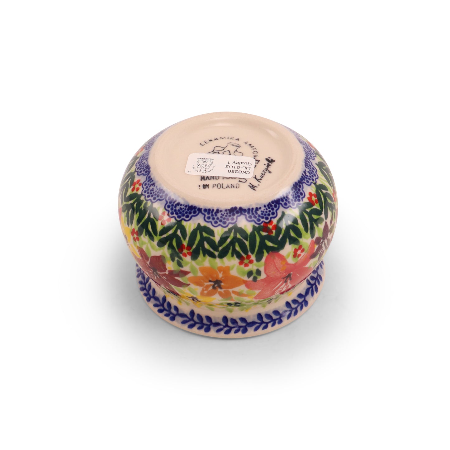 4"x4" Sugar Bowl. Pattern:Splash of Lillies