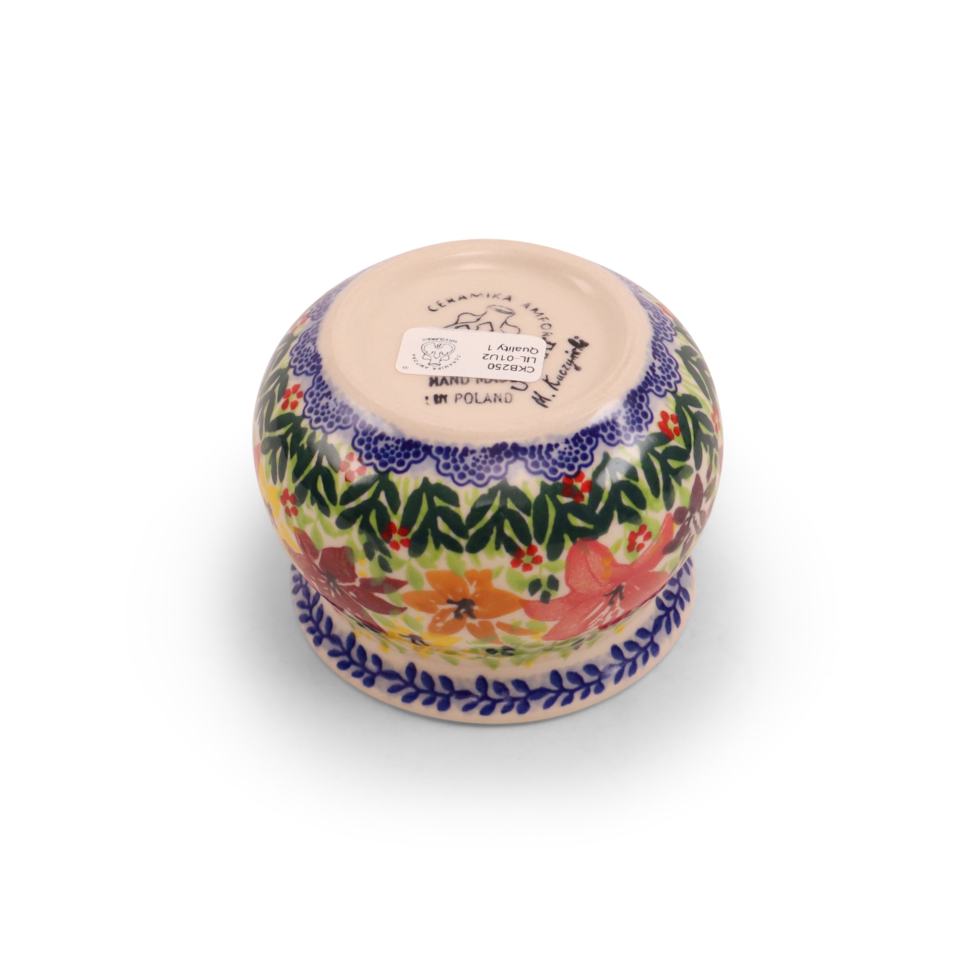 4"x4" Sugar Bowl. Pattern:Splash of Lillies