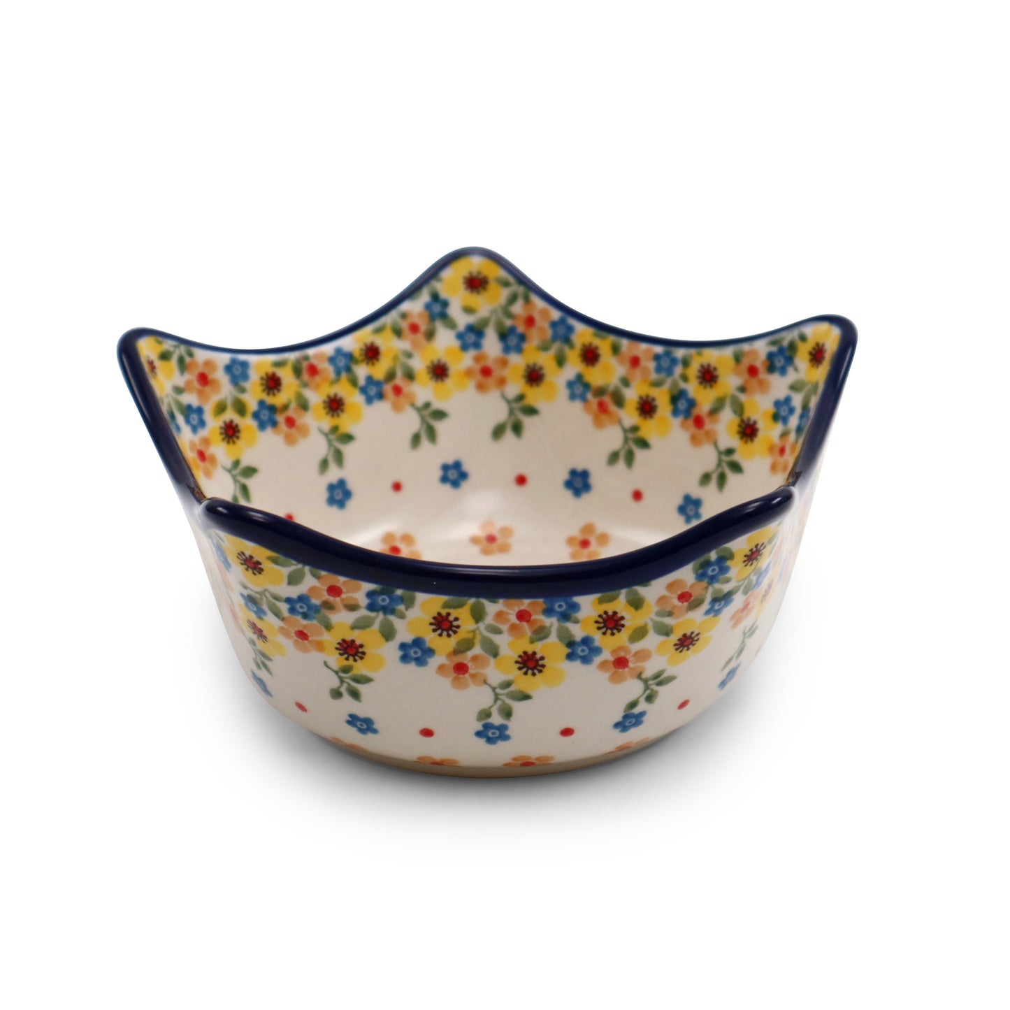 12oz Square Pedestal Mug. Pattern: Garden Path
