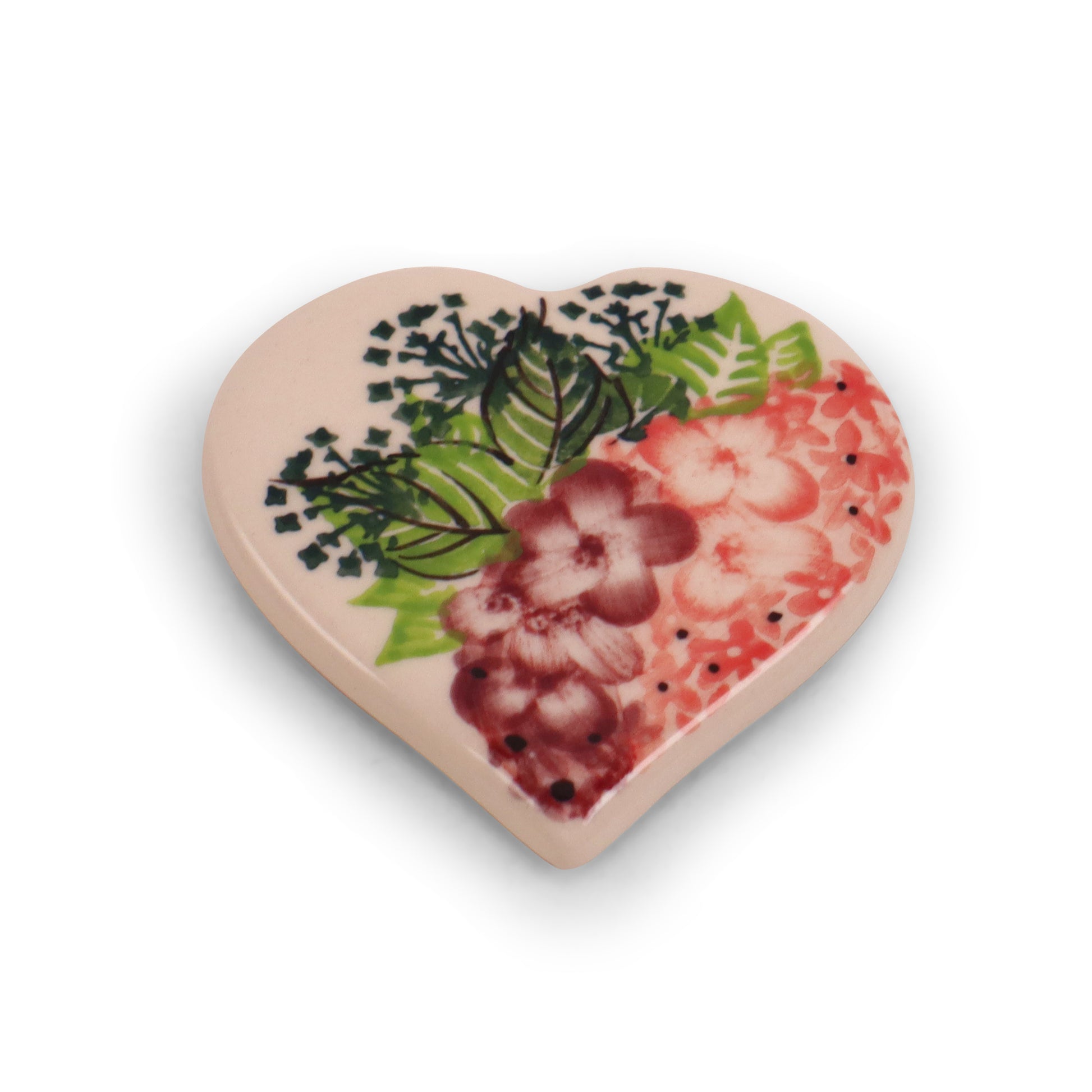 3"x3" Heart Magnets.Pattern: Sherbet Blush