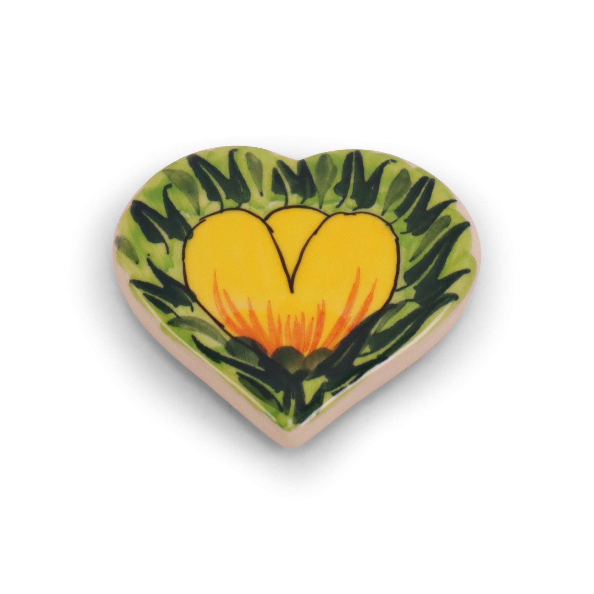 3"x3" Heart Magnets.Pattern: Blast of Sunshine