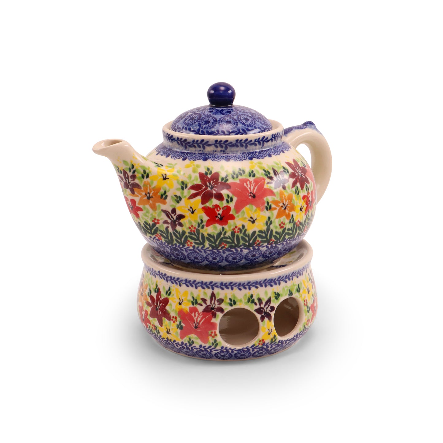 42oz Teapot with Warmer. Pattern:Splash of Lillies
