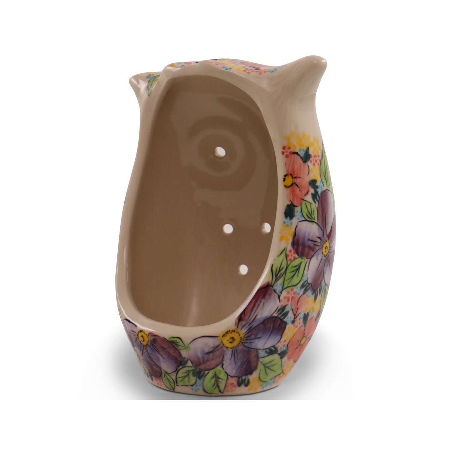 6"x7" Owl Luminary.Pattern: Peach Cozy