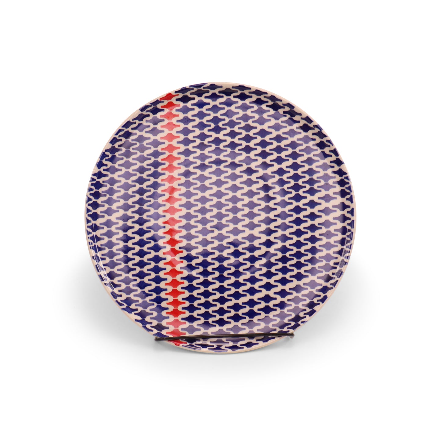 10.5" Round Tray.Pattern: 70's Textile