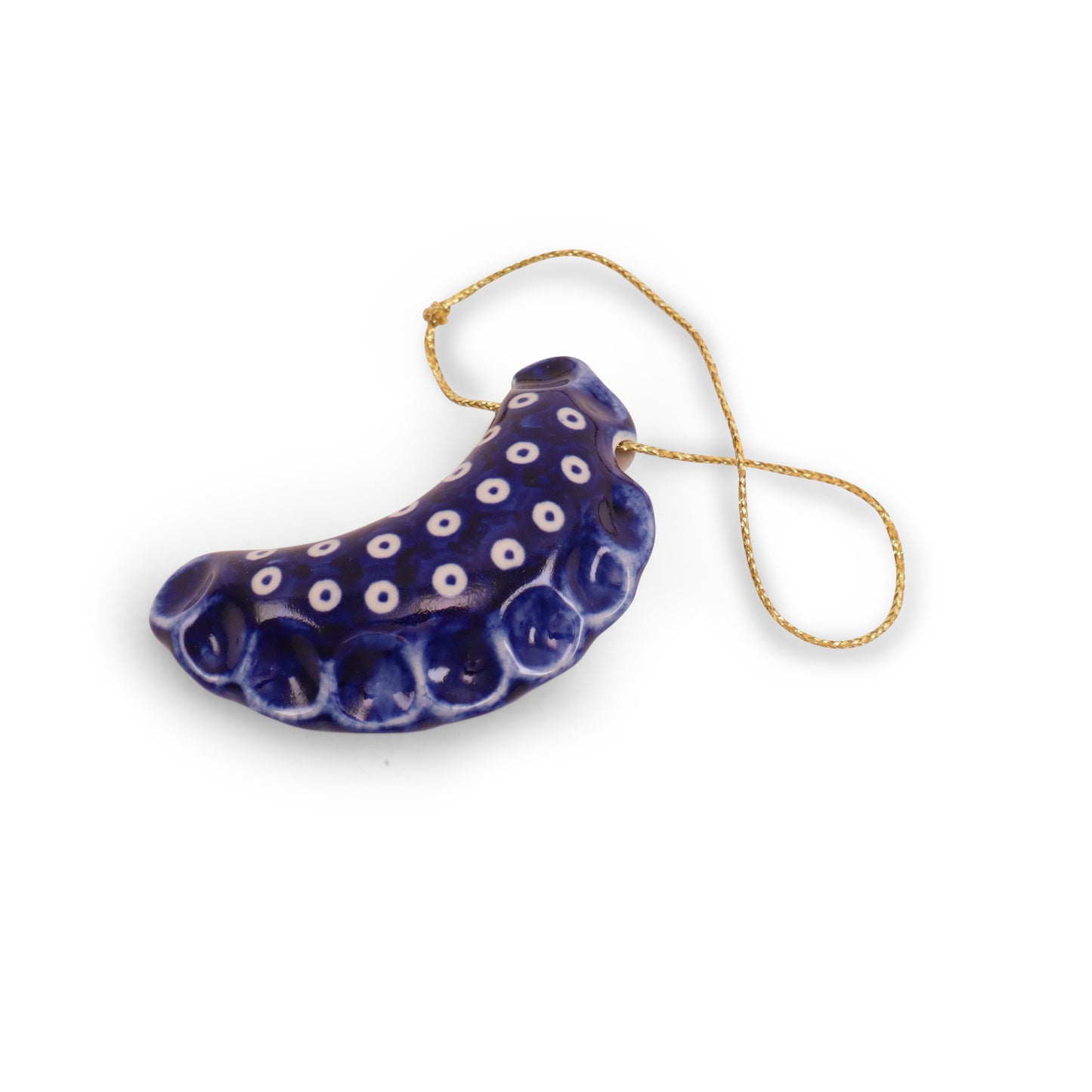 2.5"x1.5" Pierogi Ornament.Pattern: Owl Eye