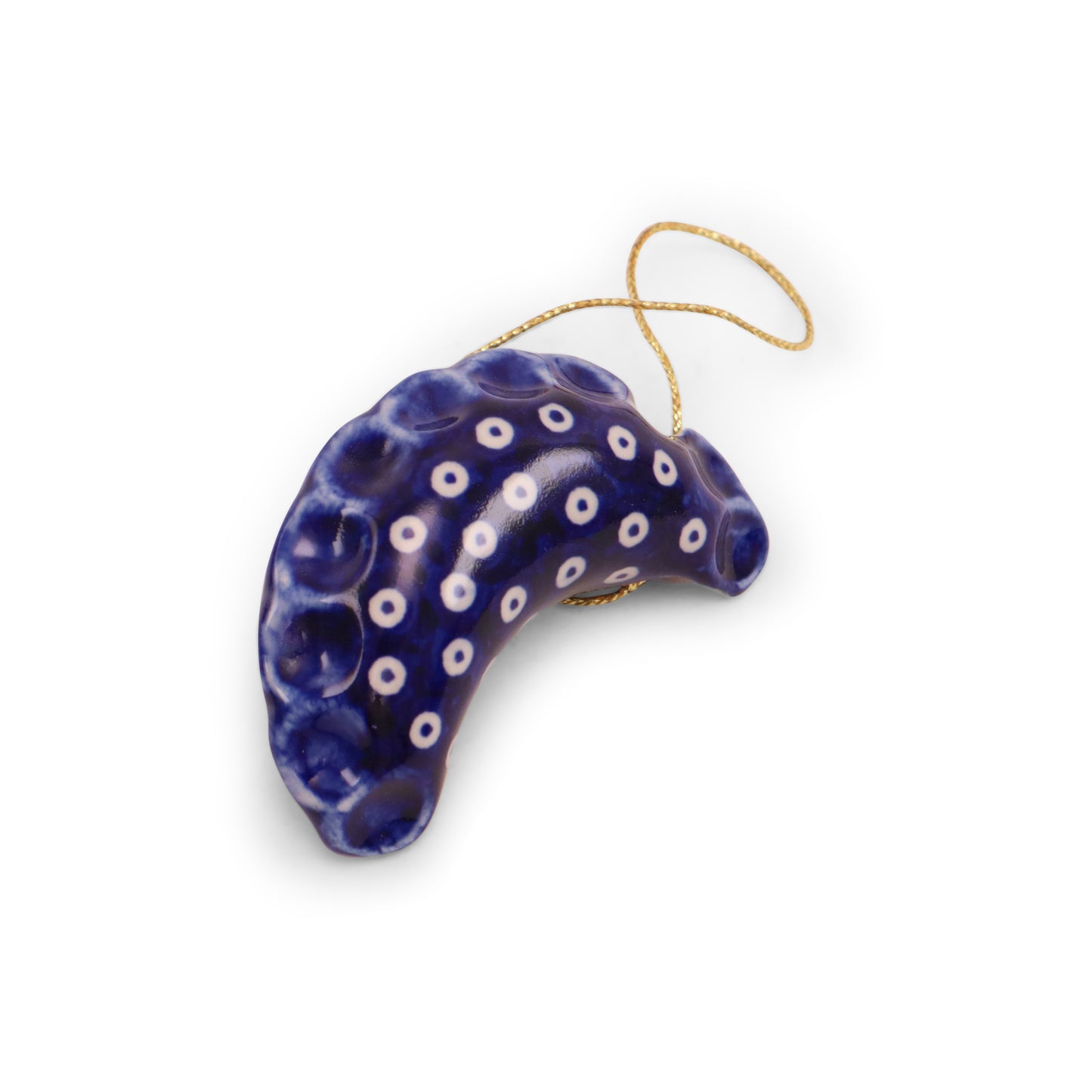 2.5"x1.5" Pierogi Ornament.Pattern: Owl Eye