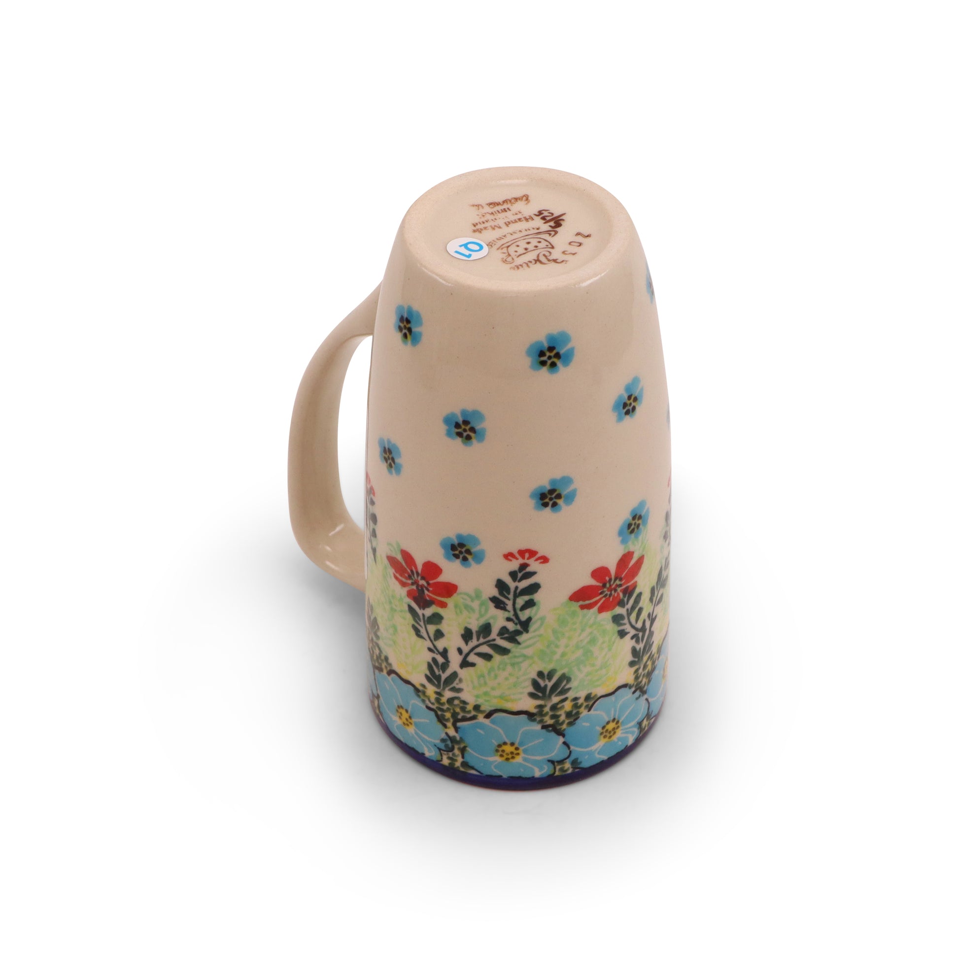 14oz Latte Mug.Pattern: Field of Flowers