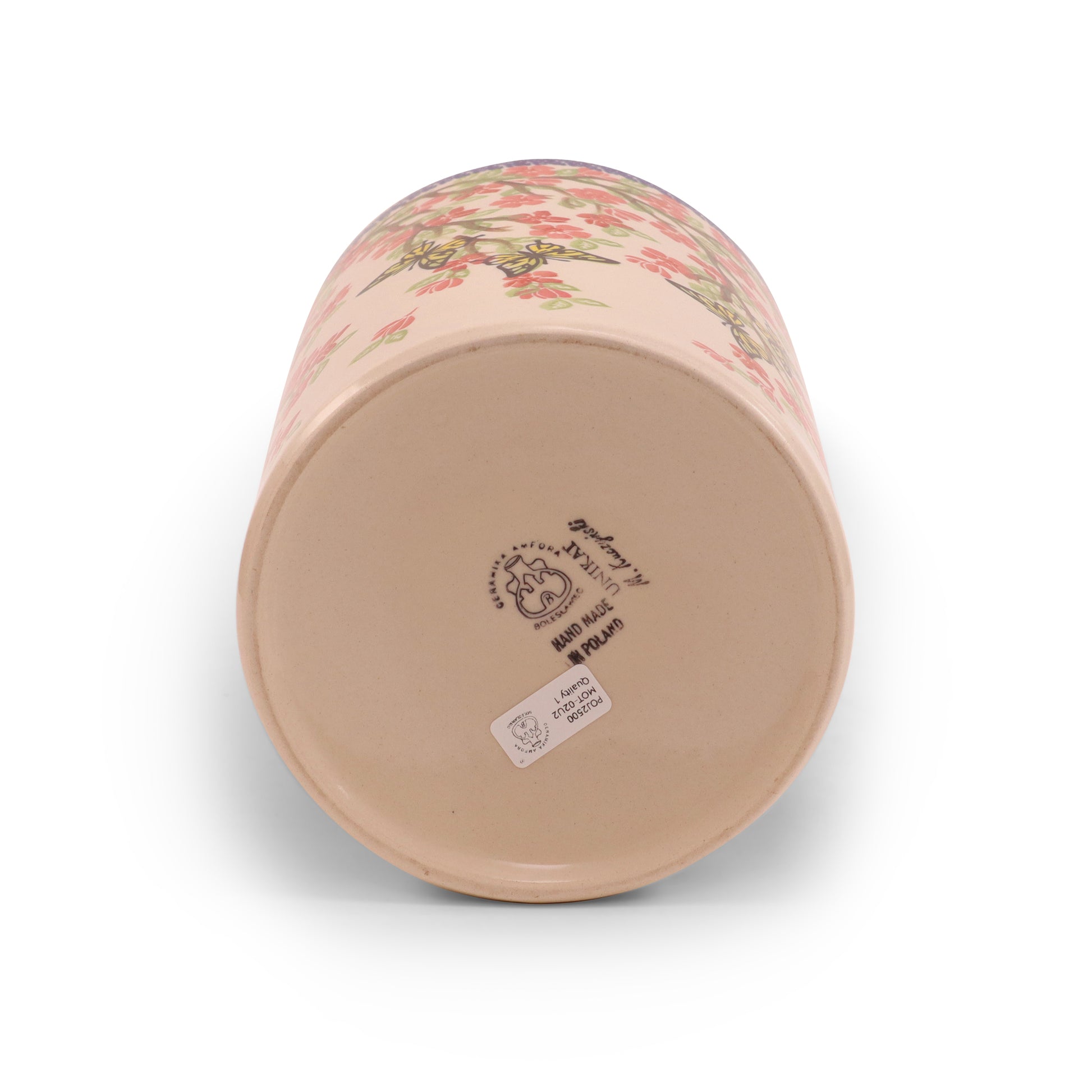 85 oz Container with Lid. Pattern: Winged Spring