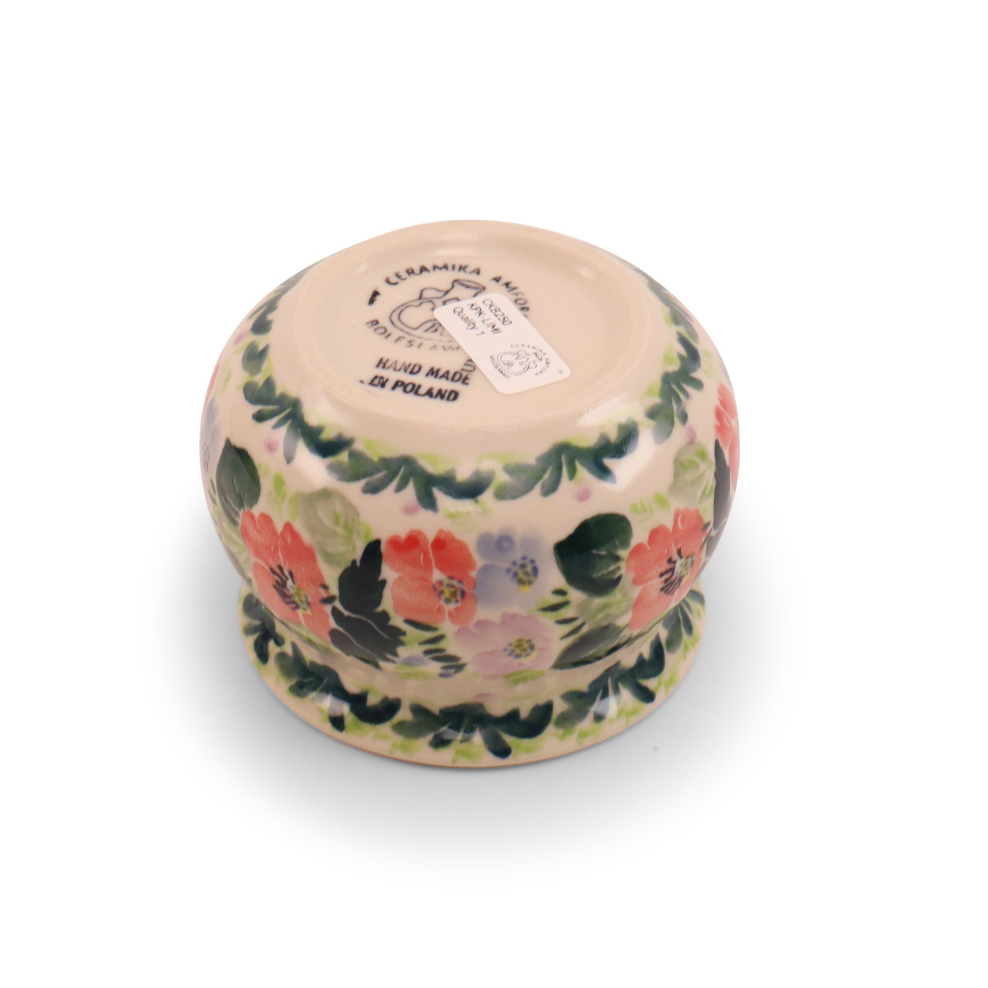 8oz Sugar Bowl. Pattern: Lucky Charm