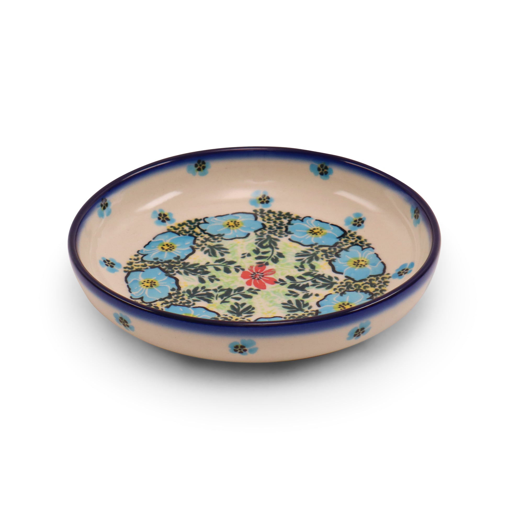 6"x1.5" Shallow Bowl.Pattern: Field of Flowers