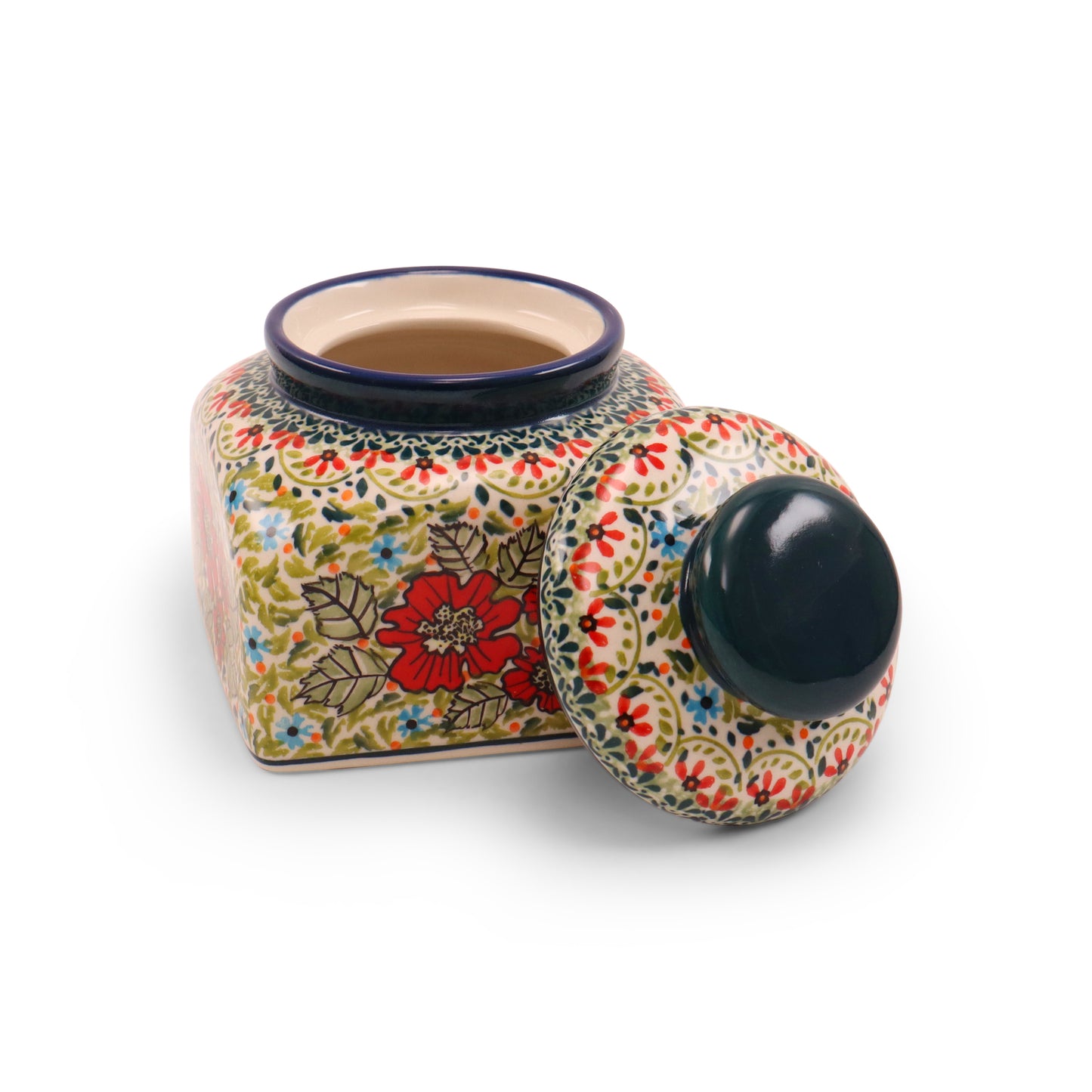 5"x5"x6" Container With Lid. Pattern: In My Garden