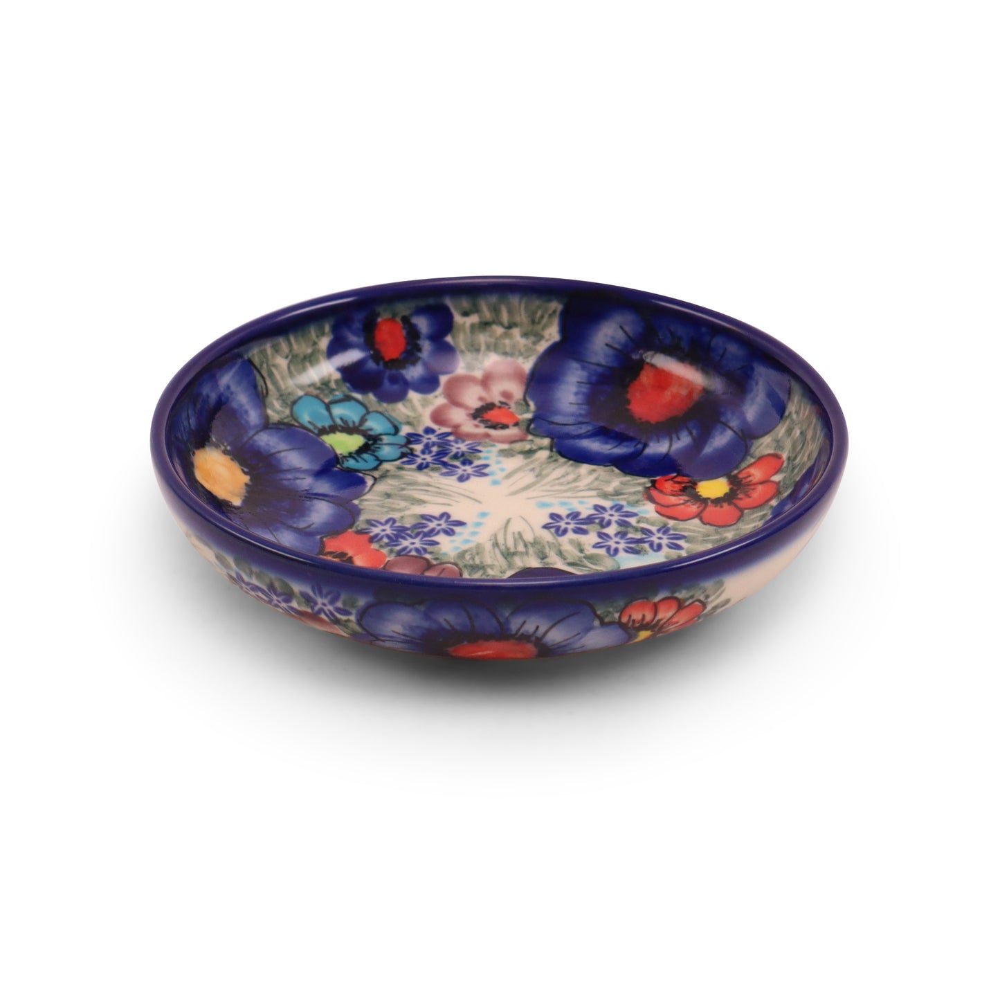 5"x1.5" Shallow Bowl 2Q.Pattern: Blooms in Blue