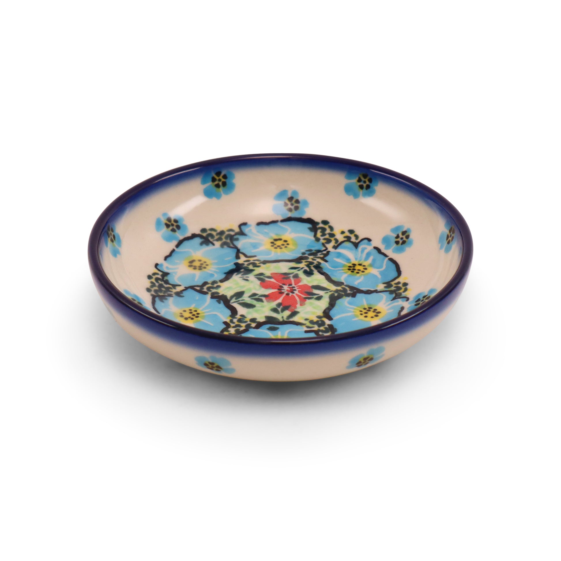 4.5"x1.5" Shallow Bowl.Pattern: Field of Flowers