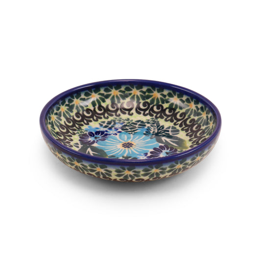 4.5"x1.5" Shallow Bowl.Pattern: Cornflower Craze