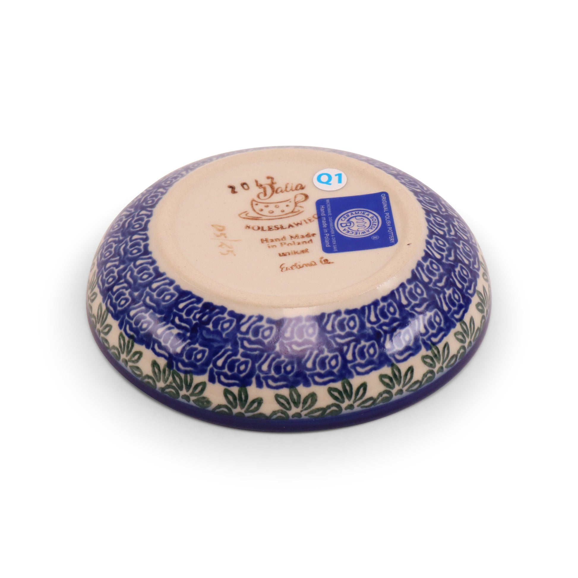 4.5"x1.5" Shallow Bowl.Pattern: Tulip Time