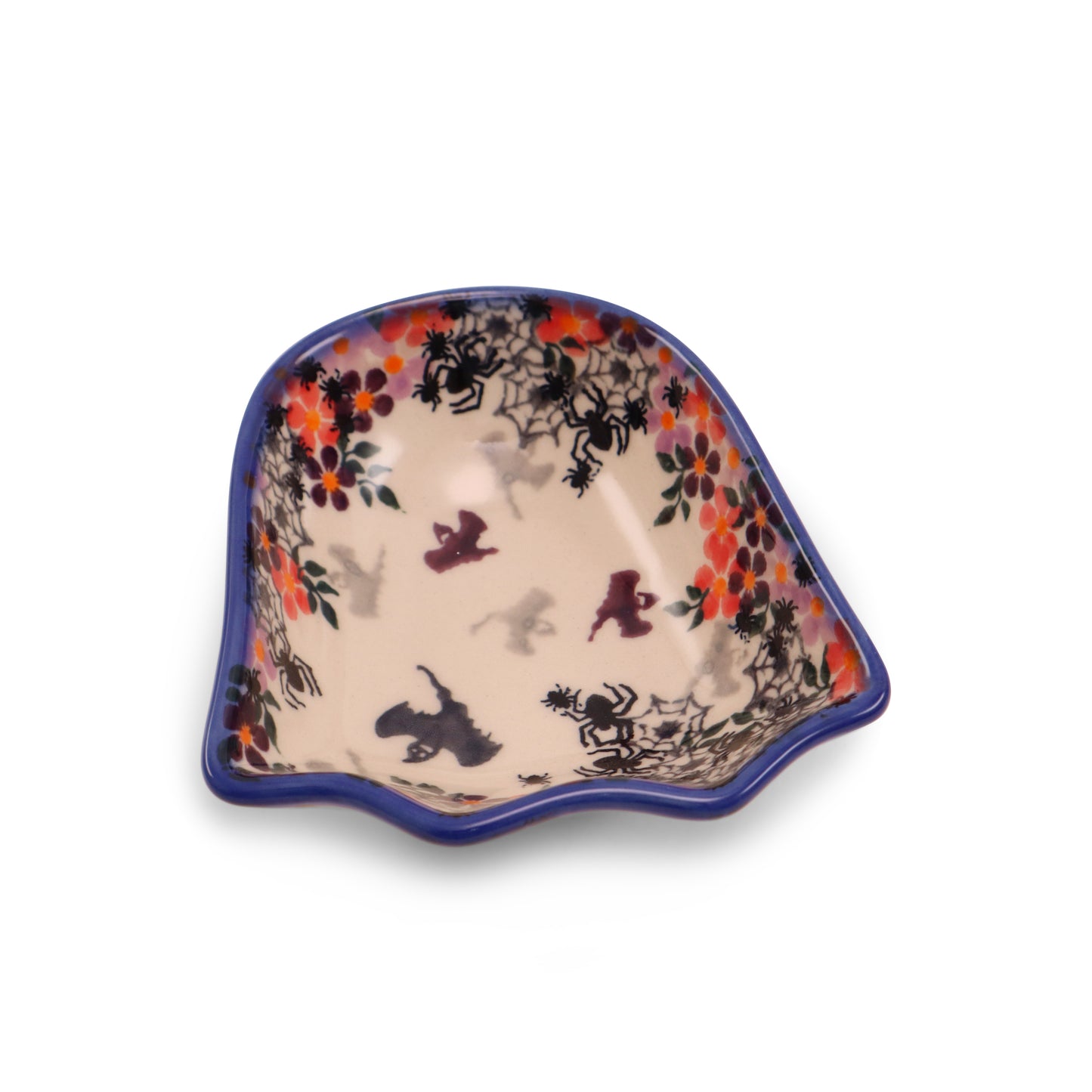 5"x4" Ghost Bowl. Pattern: Spooky Fellas