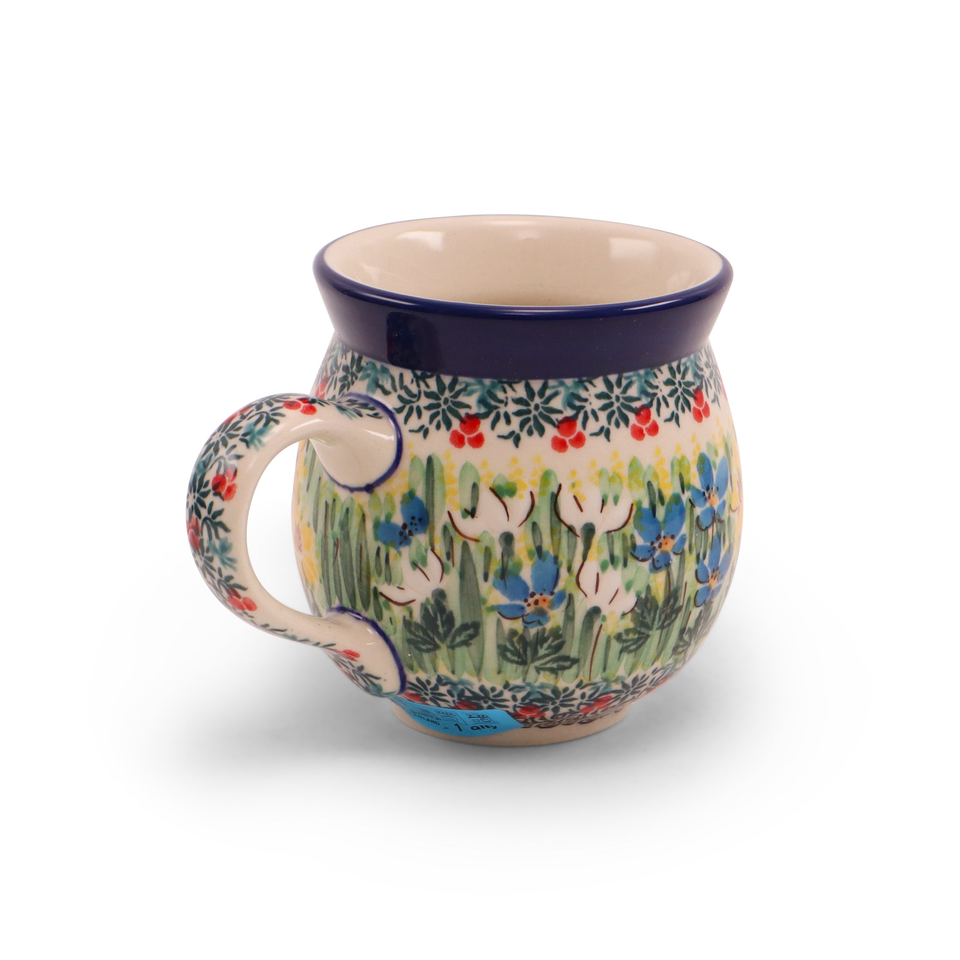 12oz Belly Mug.Pattern: Primarosa