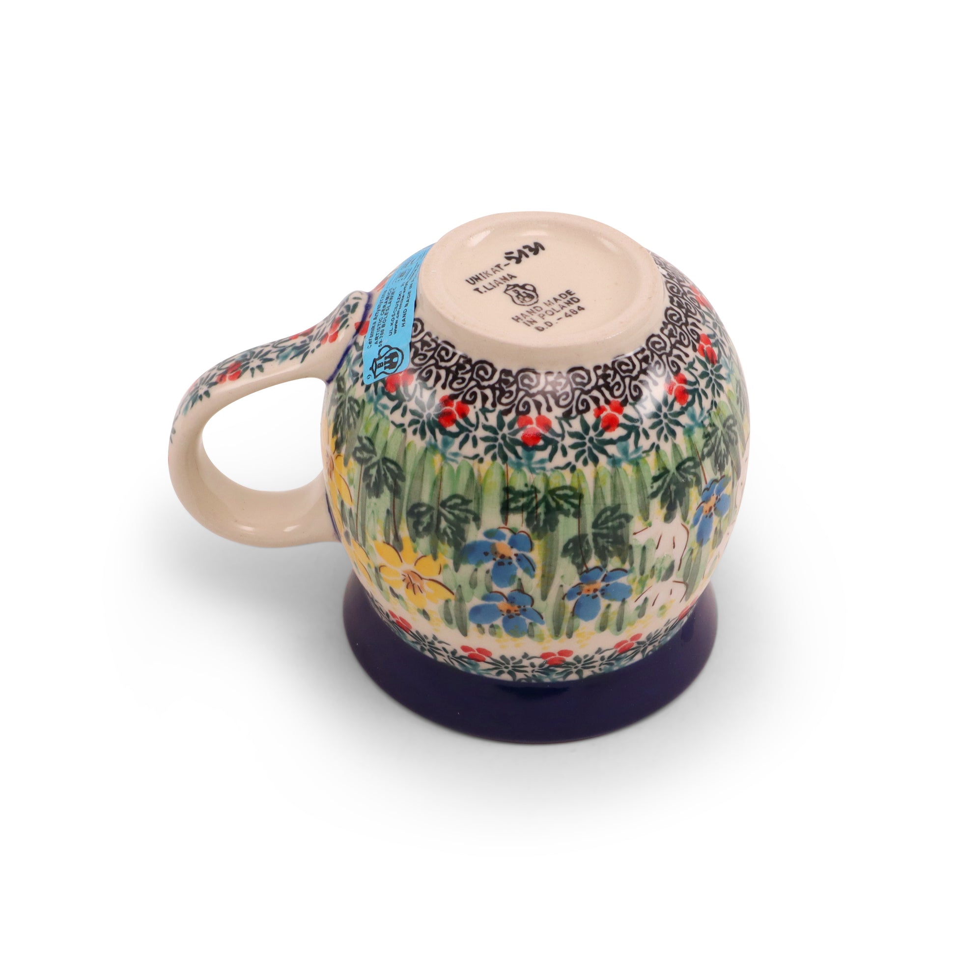 12oz Belly Mug.Pattern: Primarosa