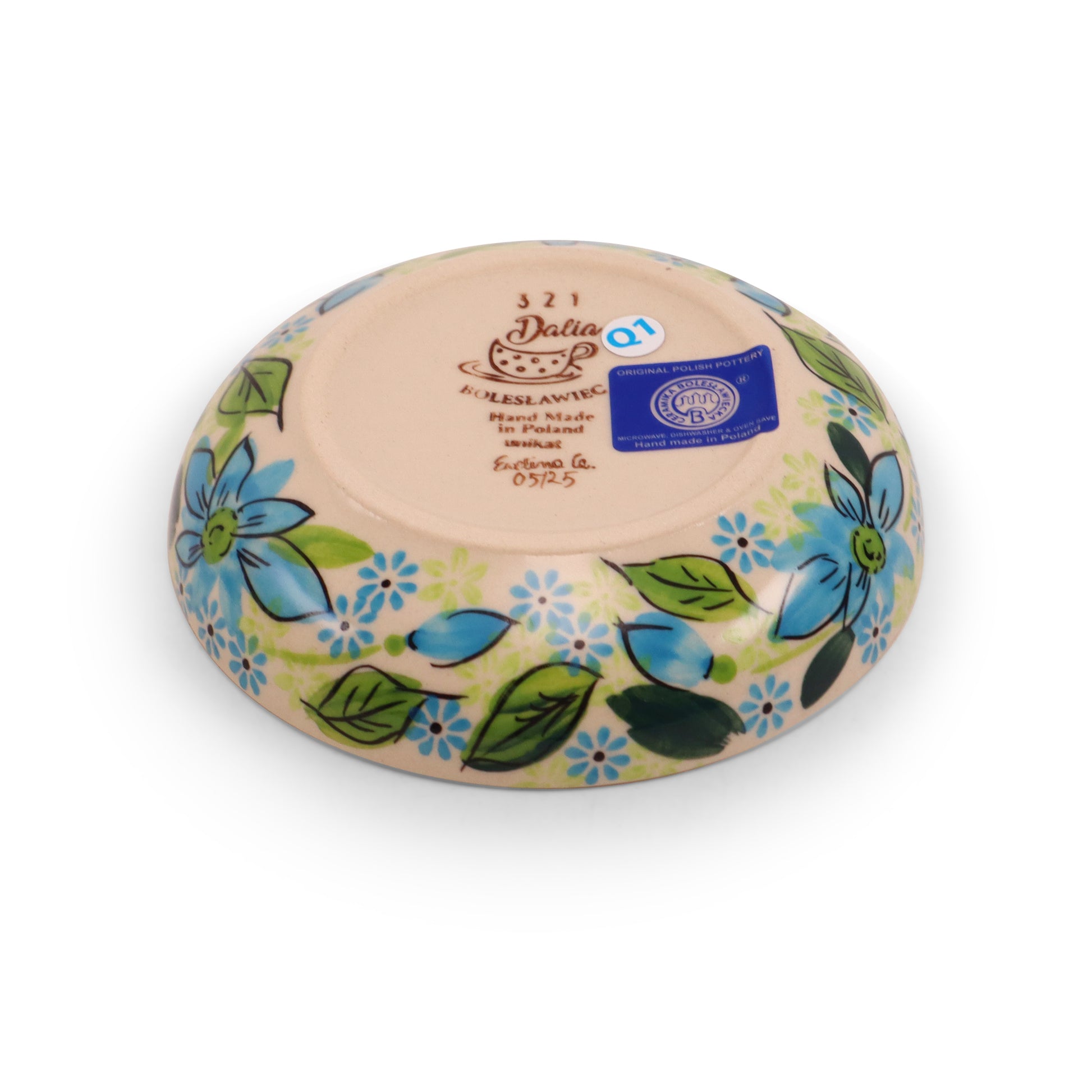 4.5"x1.5" Shallow Bowl.Pattern: Plum Fancy