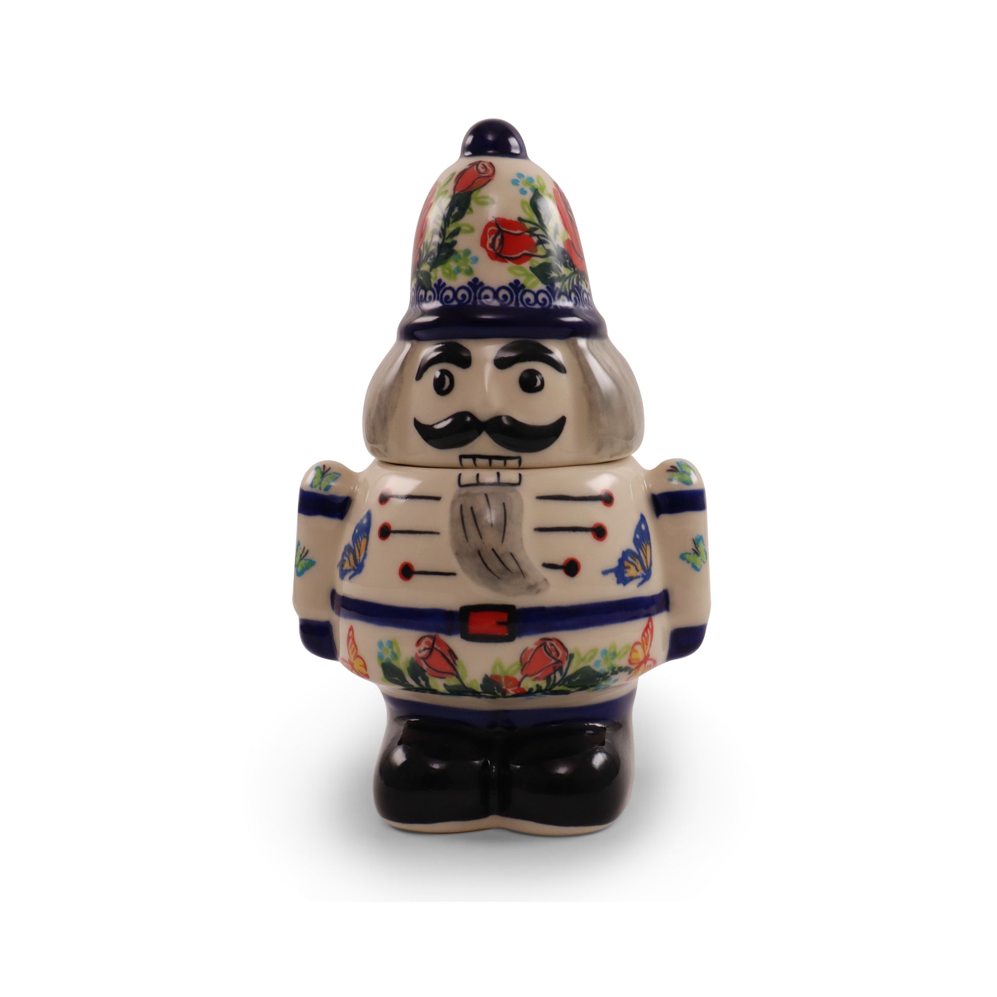 8.5"x5.5" Nutcracker Container.Pattern: Rose Garden