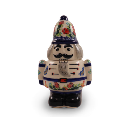 8.5"x5.5" Nutcracker Container.Pattern: Rose Garden