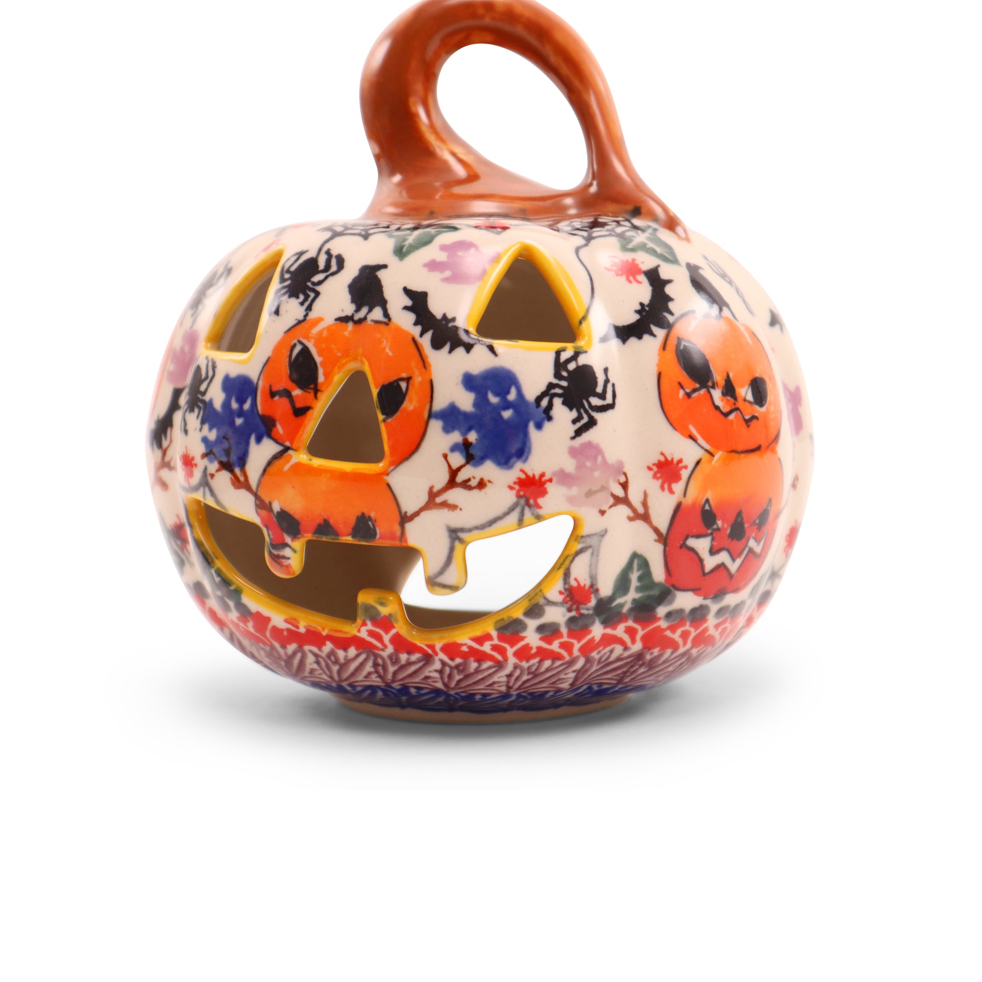 5"x6" Jack O Lantern. Pattern: Haunted Woods