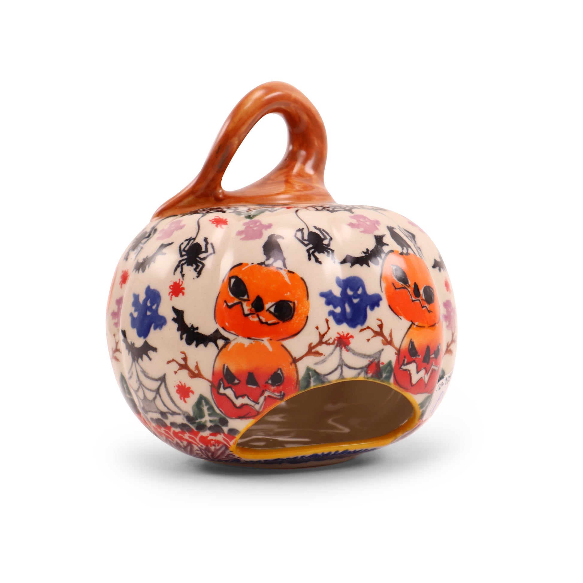 5"x6" Jack O Lantern. Pattern: Haunted Woods