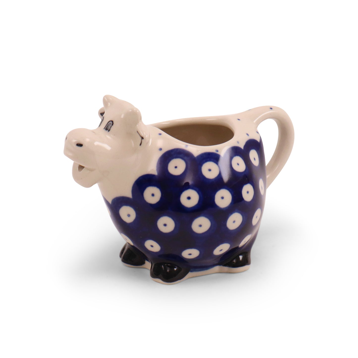 4.5"x3.5" Cow Creamer.Pattern: Owl Eye
