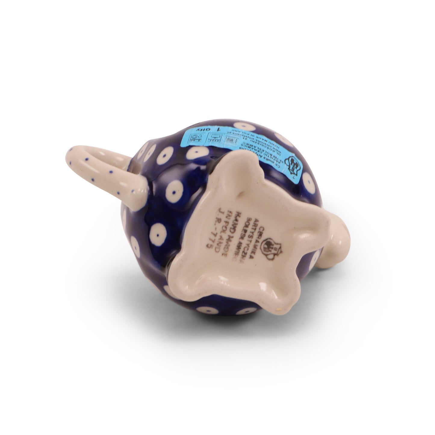 4.5"x3.5" Cow Creamer.Pattern: Owl Eye