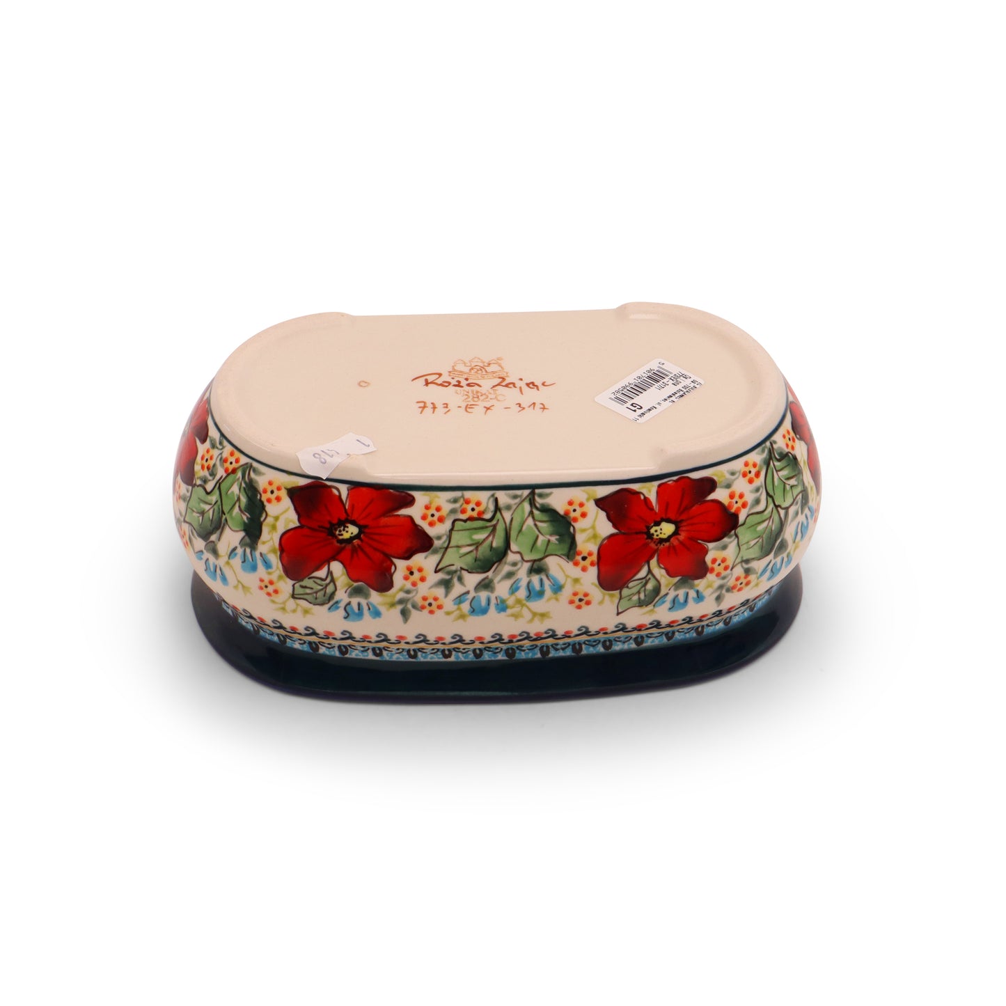 8"x4.5"x3" Flower Pot Cover. Pattern: Pot Pourri Mint