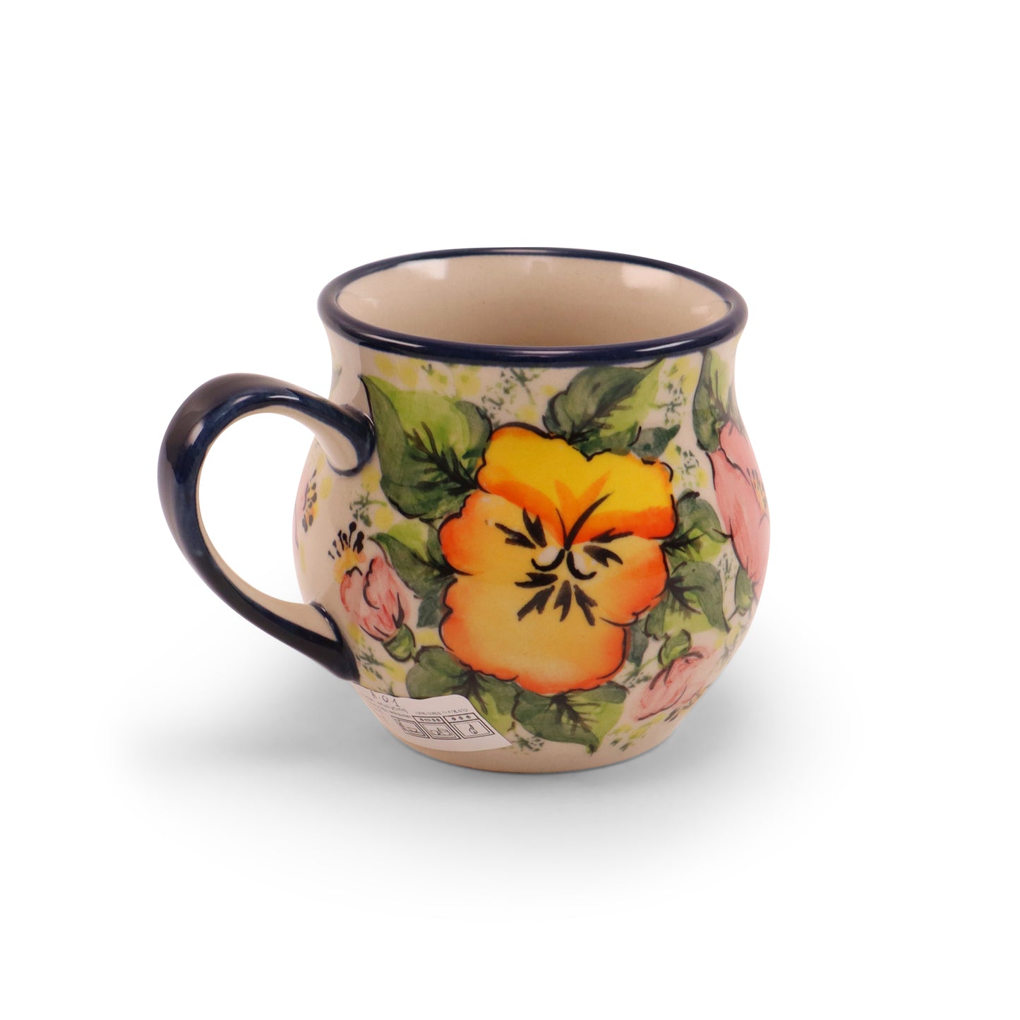 12oz Belly Mug. Pattern: Spring Serenade