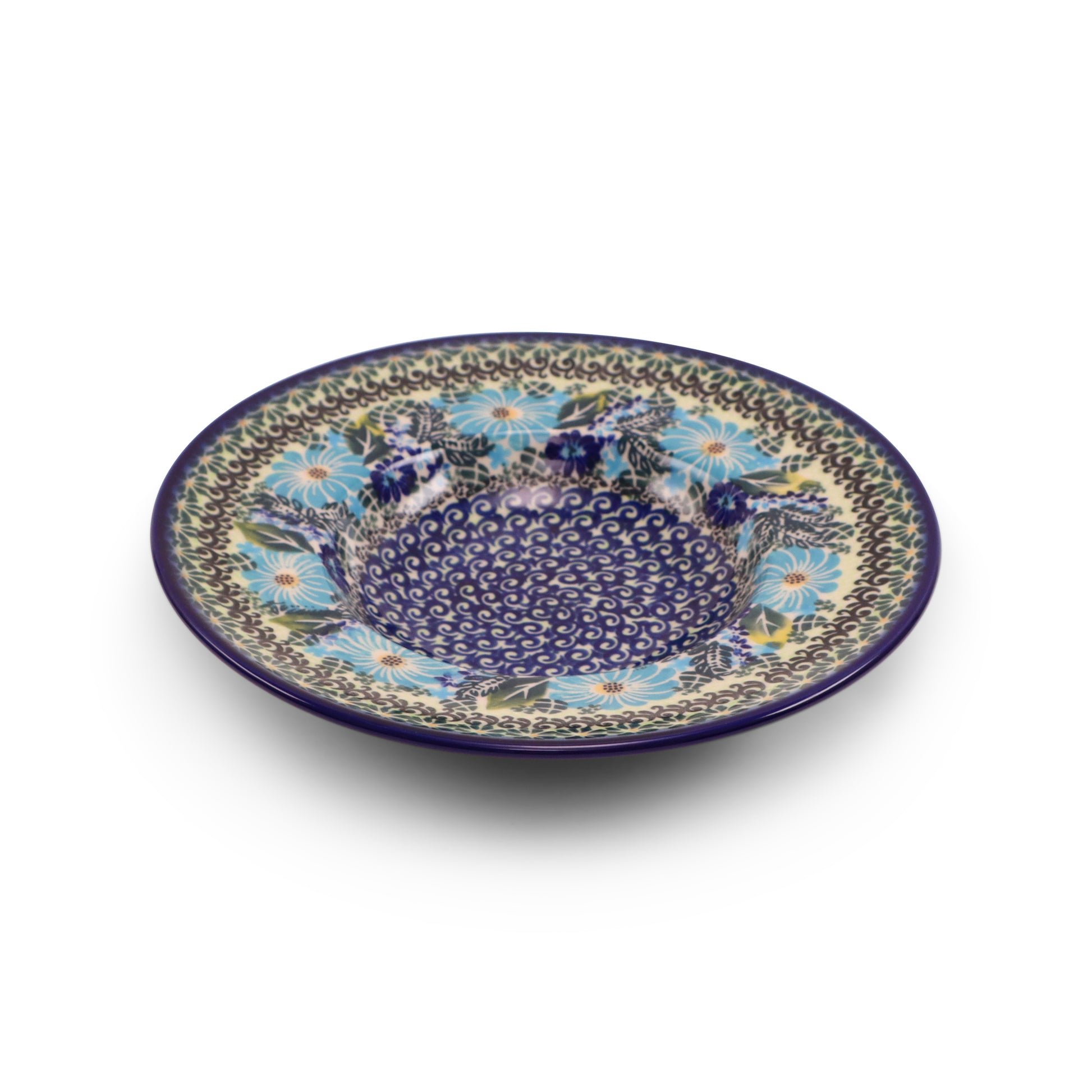 10.5" Pasta Bowl.Pattern: Cornflower Craze