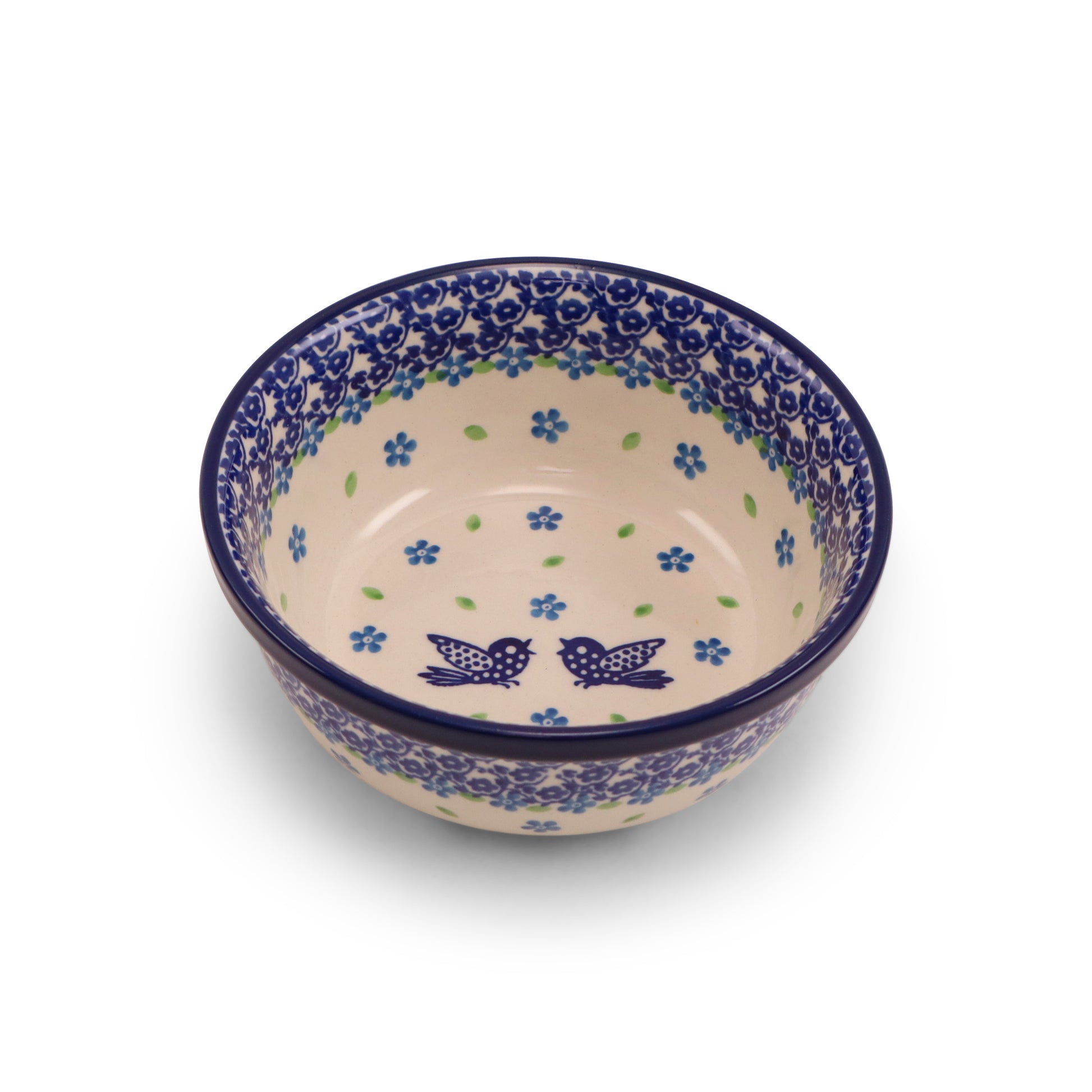 6" Round Ridge Bowl.Pattern: Bird Chatter