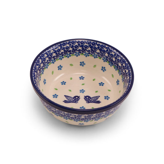 6" Round Ridge Bowl.Pattern: Bird Chatter