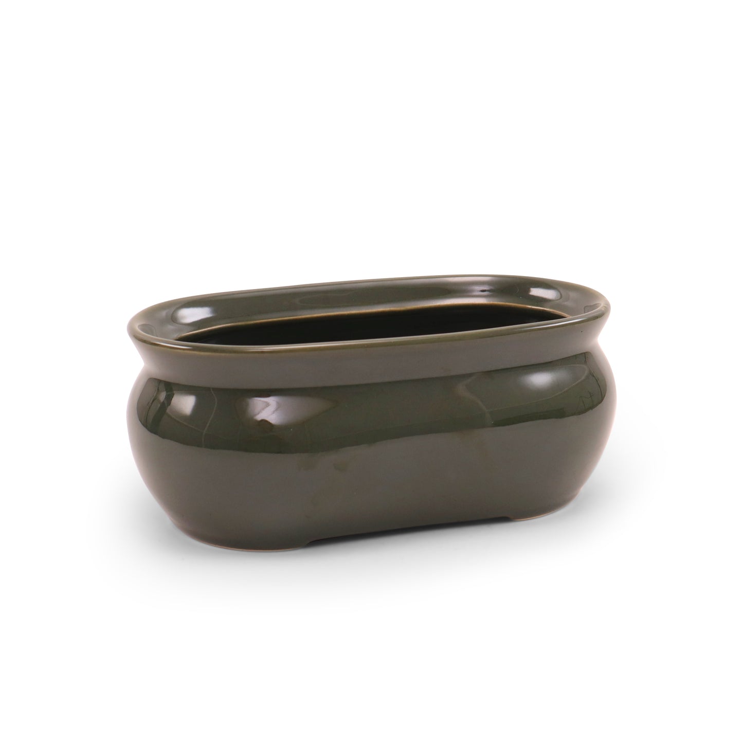 8"x4.5"x3" Flower Pot Cover. Pattern: Olive