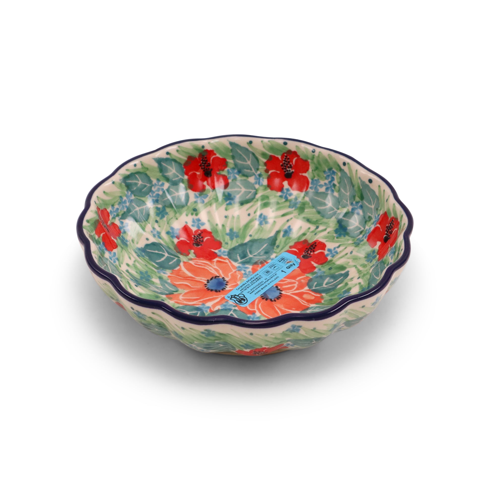 6"x2" Wavy Bowl.Pattern: Feeling Peachy