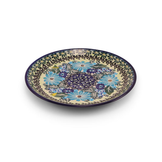 7.5" Dessert Plate.Pattern: Cornflower Craze
