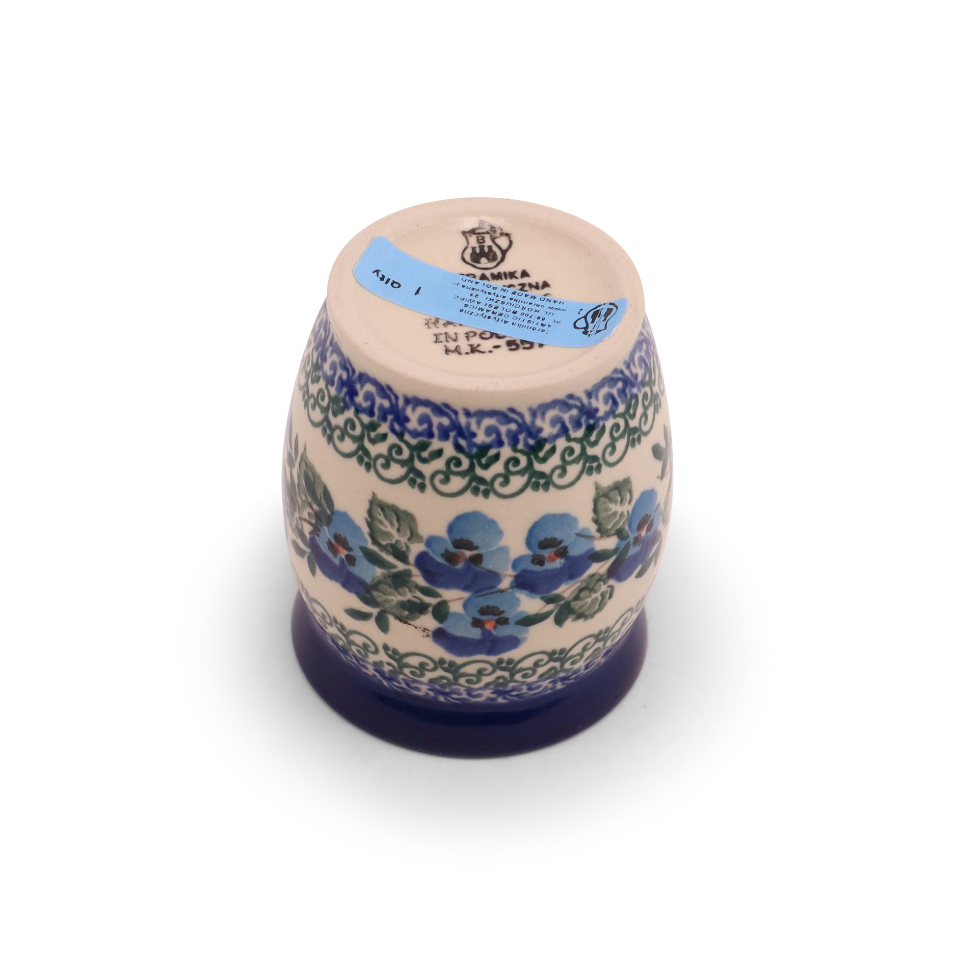 6oz Container with Lid.Pattern: Pansy World