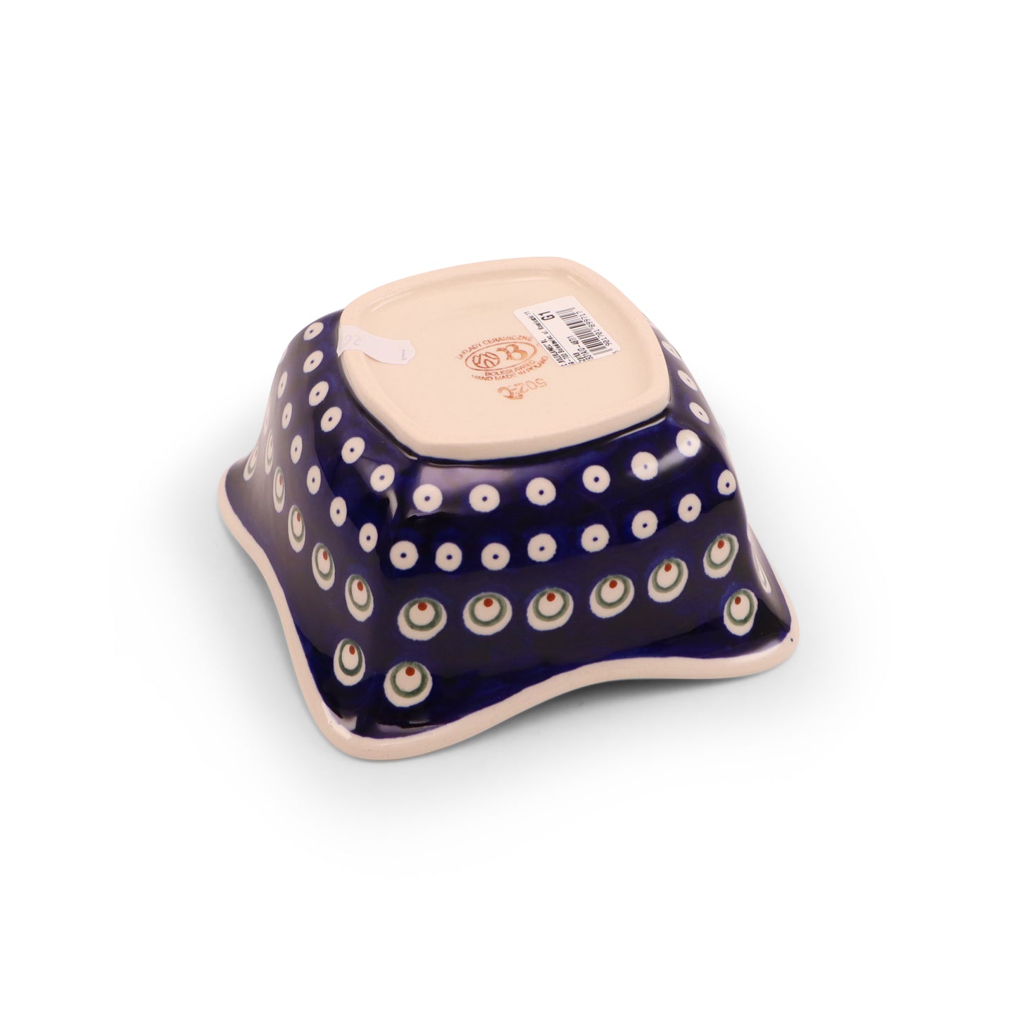 5.5"x5.5"x2.5" Wavy Bowl. Pattern: Private Eyes