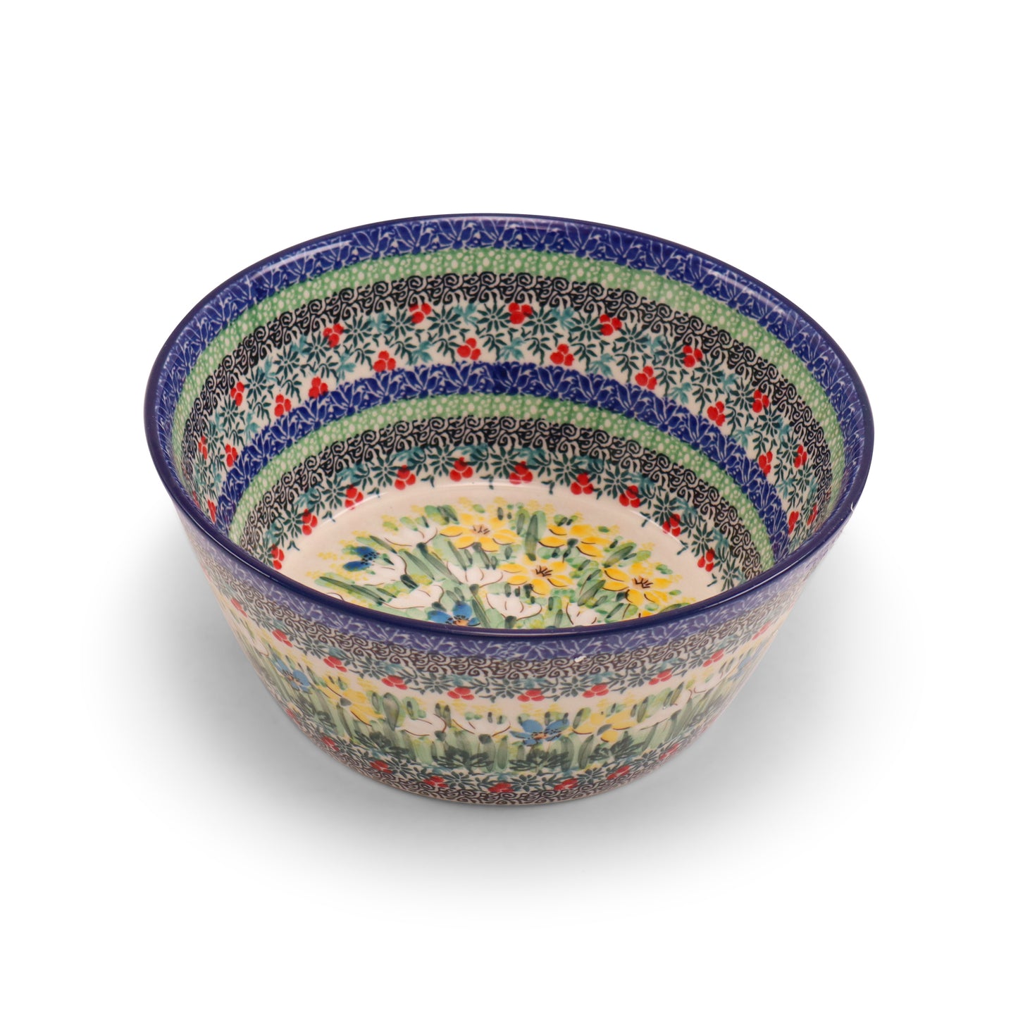 8" Conical Round Bowl.Pattern: Primarosa