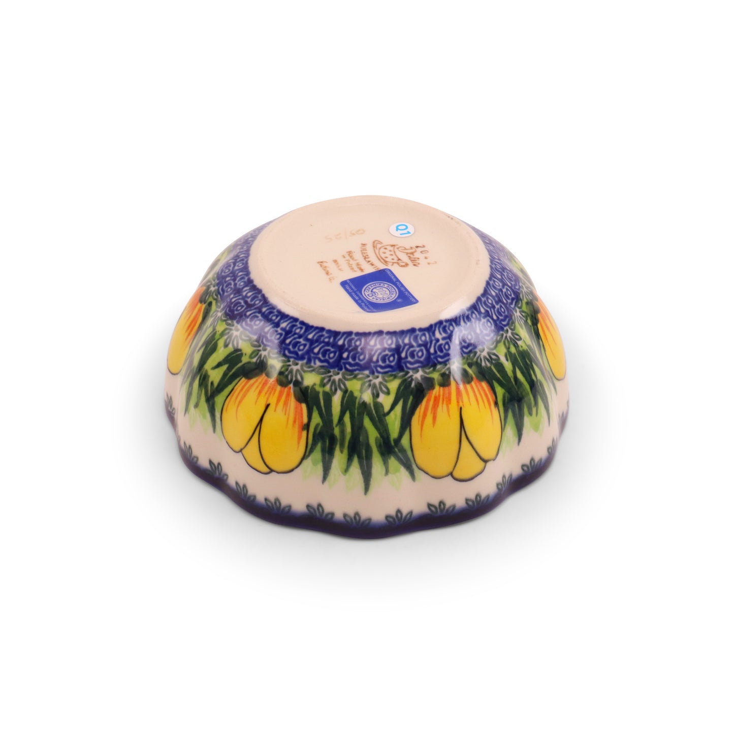 6"x3" Pumpkin Container.Pattern: Tulip Time