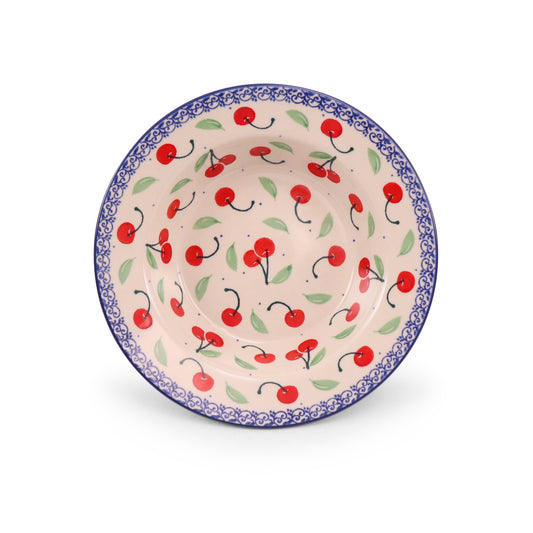 8" Soup Plate. Pattern: Cherries Jubilee