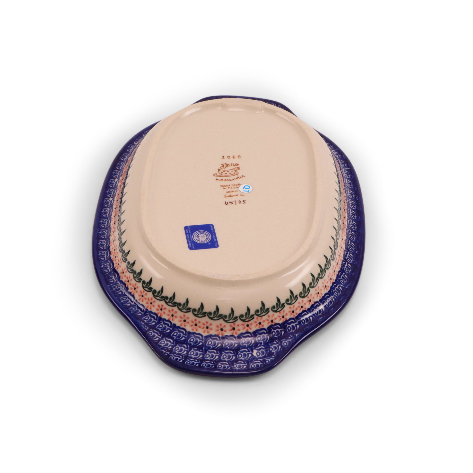 12"x8" Oval Tray with Handles.Pattern: Picnic Party