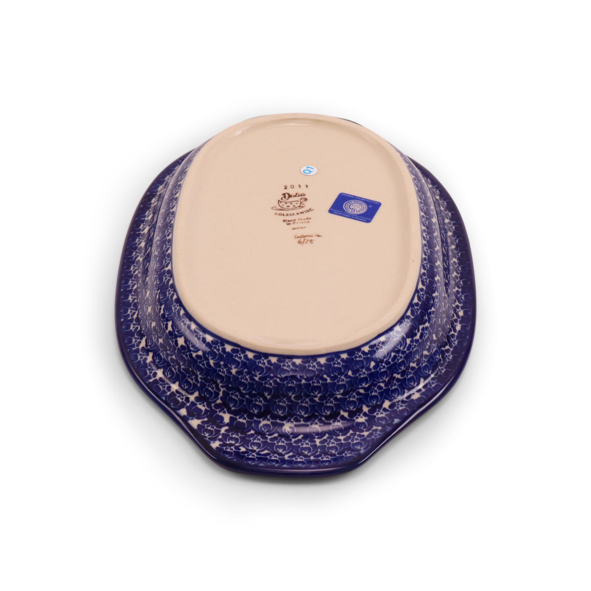 12"x8" Oval Tray with Handles.Pattern: Fireworks