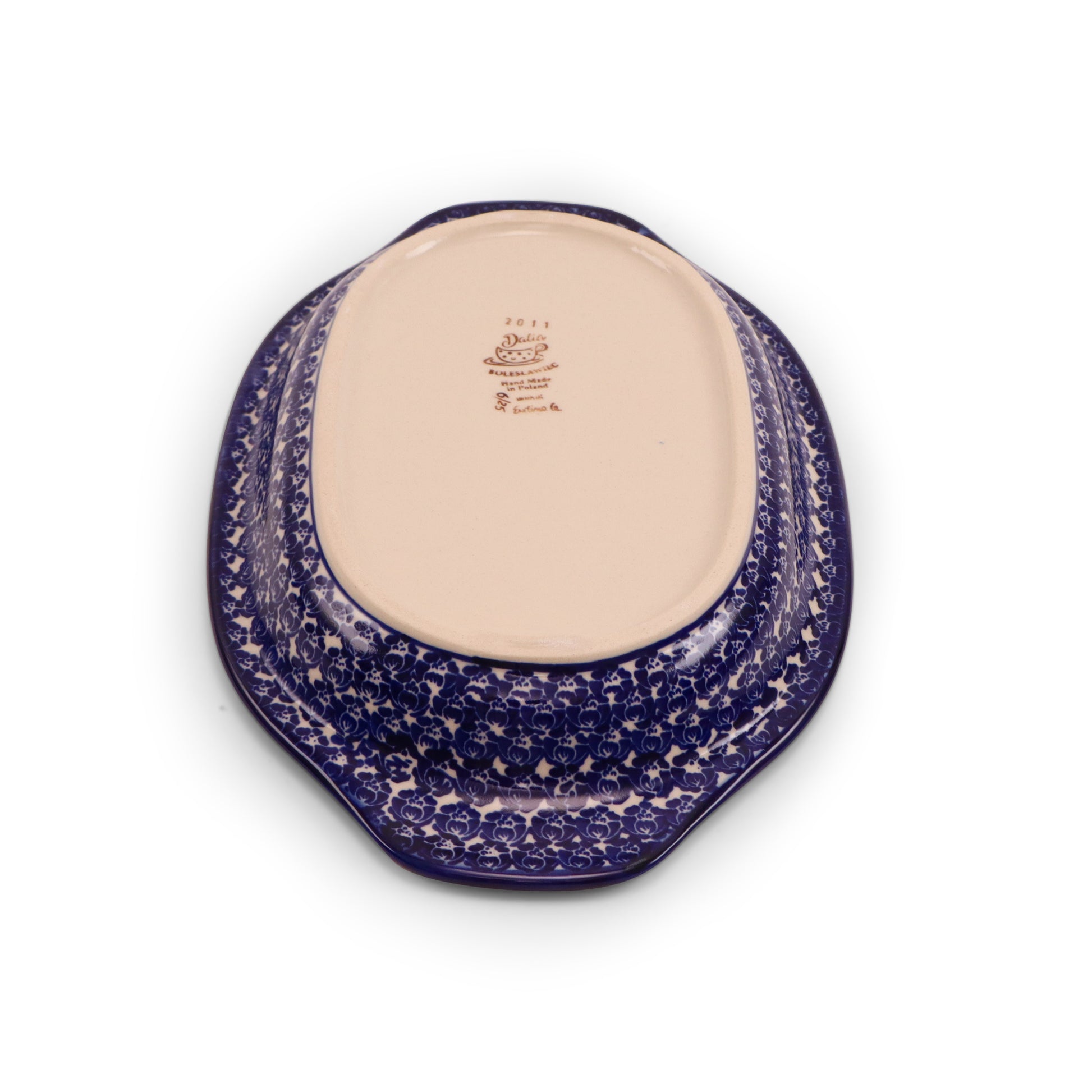 12"x8" Oval Tray with Handles 2Q.Pattern: Fireworks